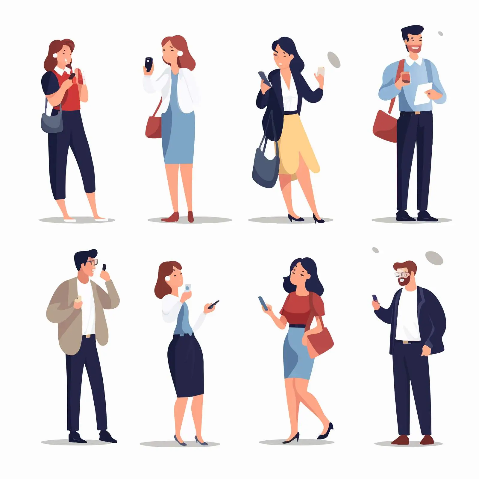 Group of Men Talking on Mobile Phones – free smartphones image from Dotvec