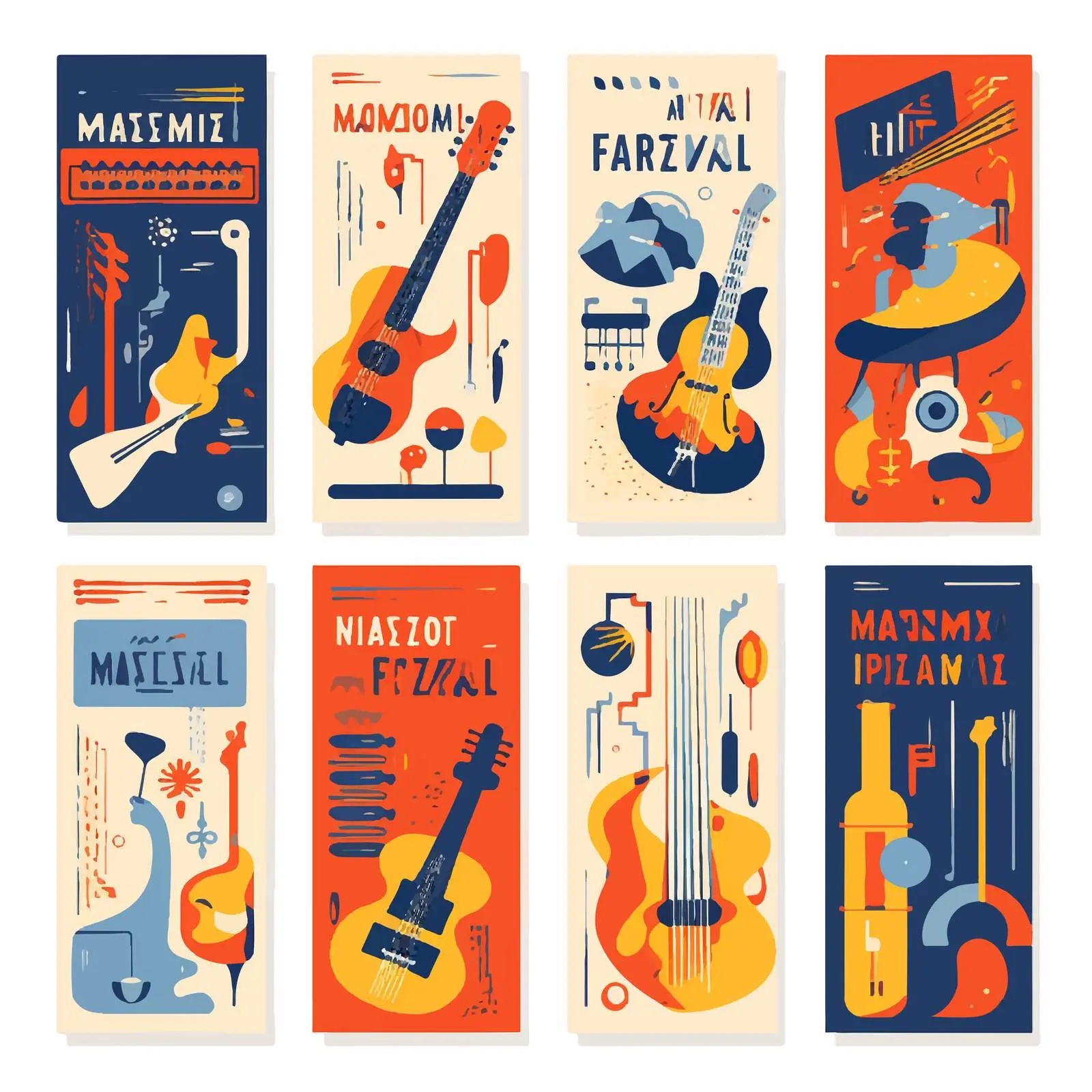 Jazz Music Poster and Flyer Templates Collection — free download from Dotvec