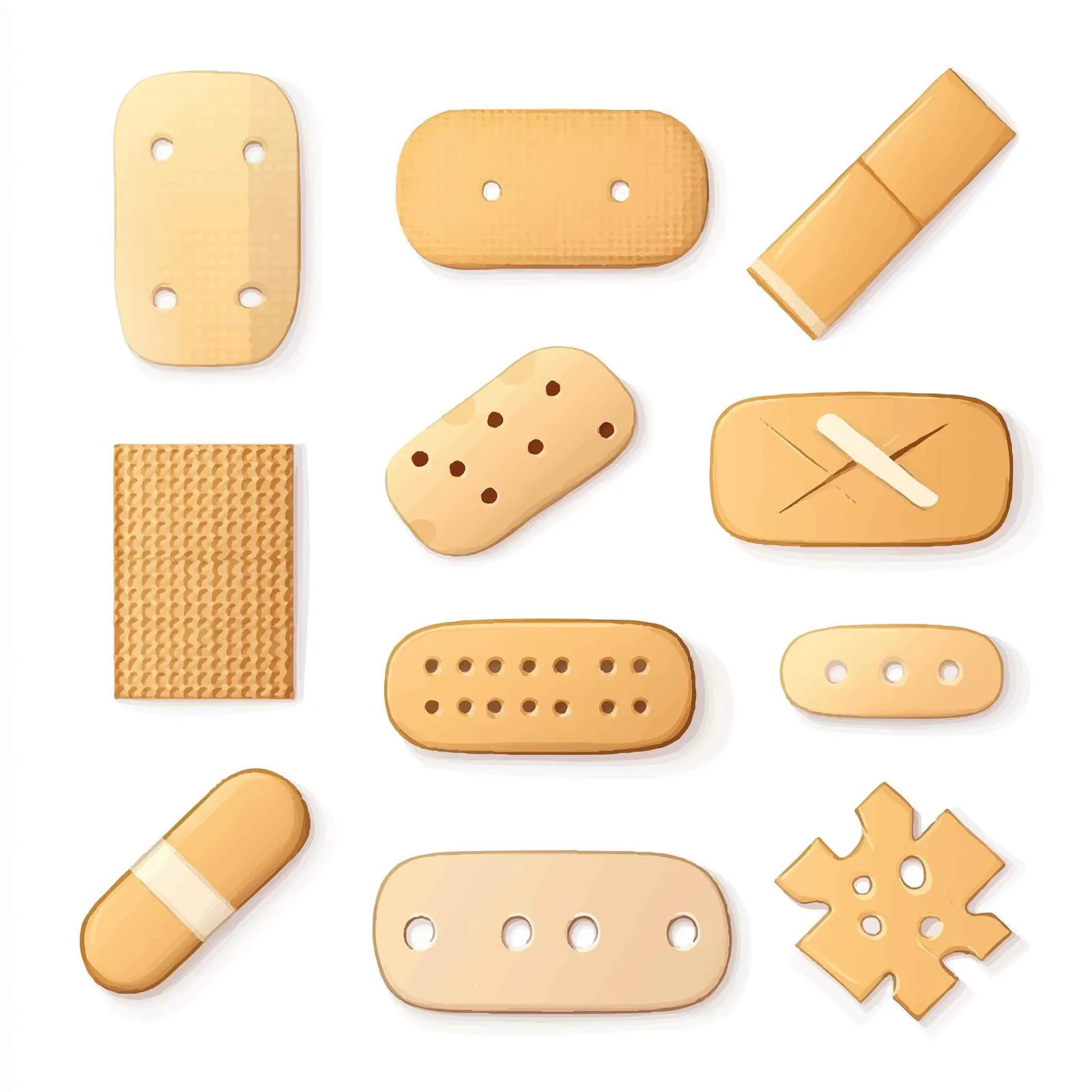 Realistic Medical Adhesive Plasters Collection — free download from Dotvec