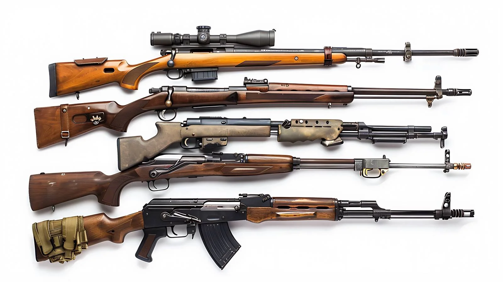 Assorted Firearms Display Wall Isolated — free download from Dotvec