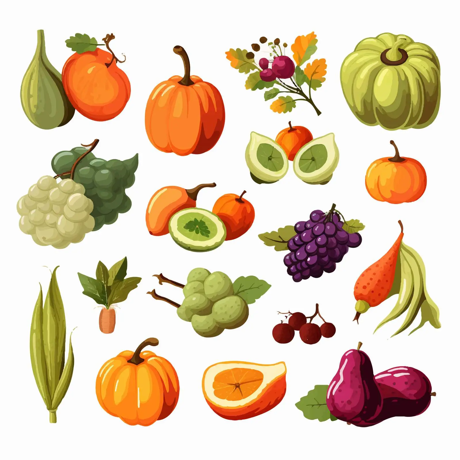 Fresh Harvested Vegetables and Fruits Collection – free wholesome snacks image from Dotvec