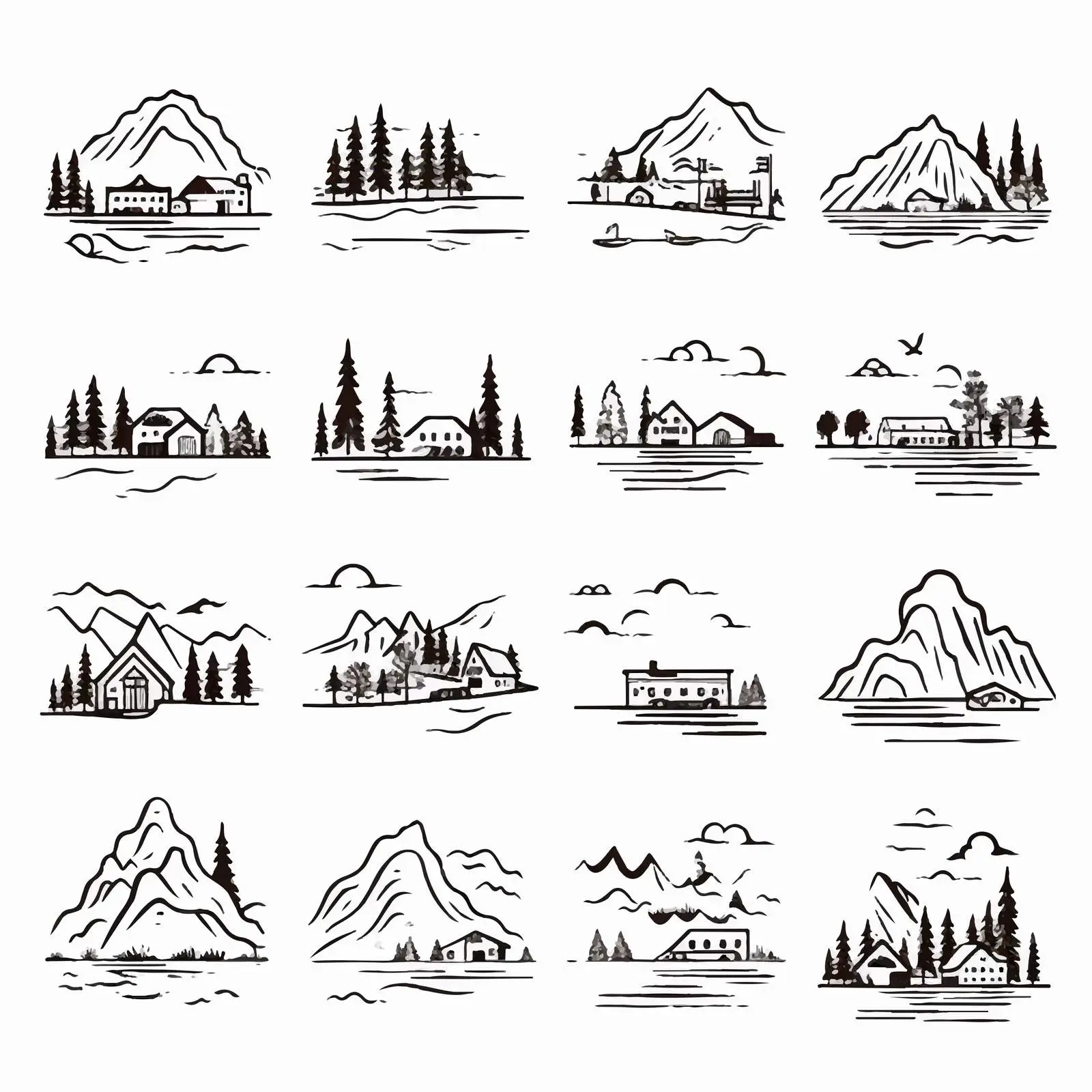 Scenic Road Trip Locations and Landscapes Collection — free download from Dotvec