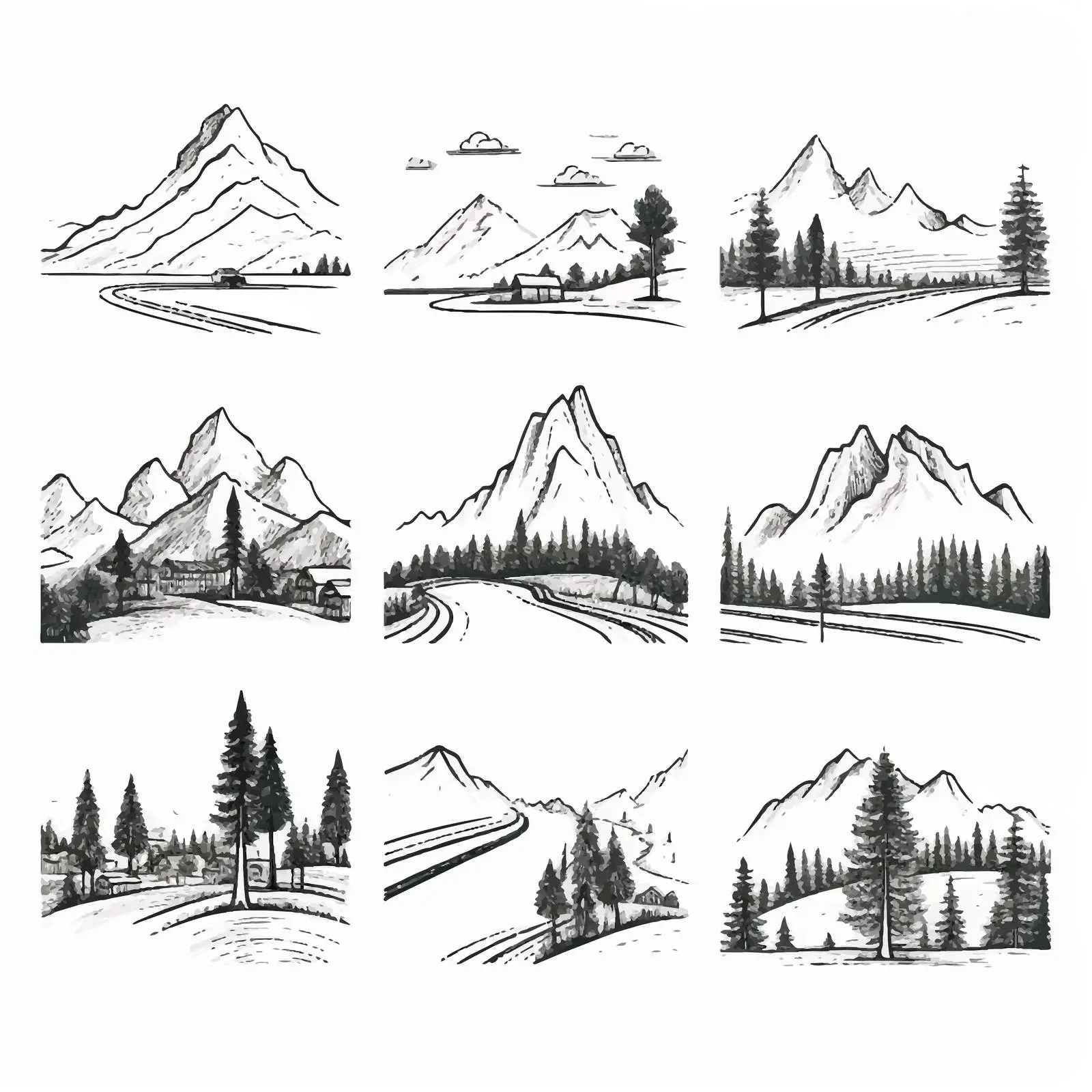 Scenic Road Trip Locations and Landscapes — free download from Dotvec