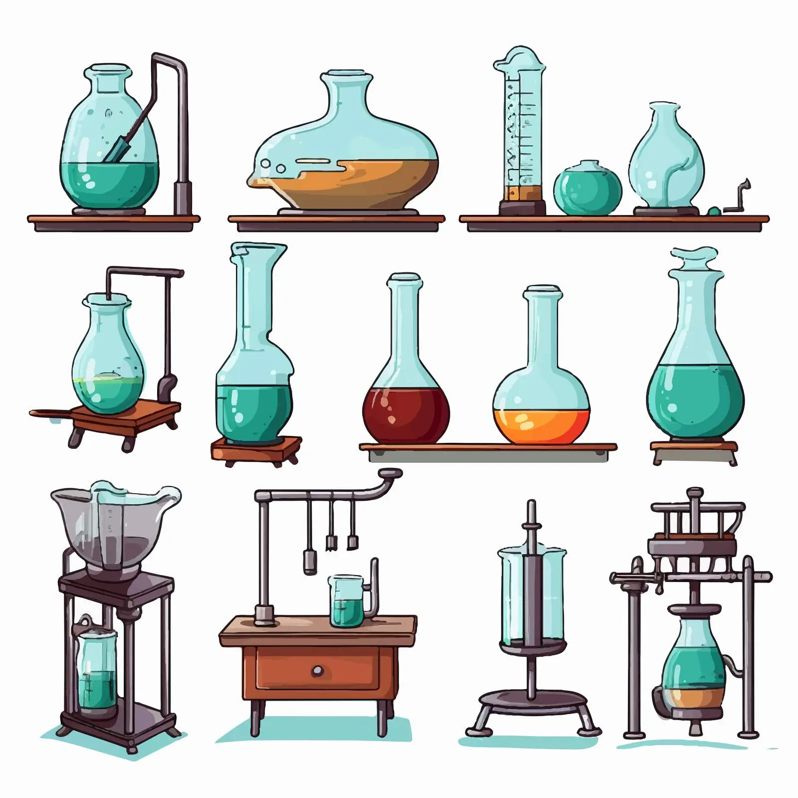 Science Lab Equipment Vector Collection — free download from Dotvec
