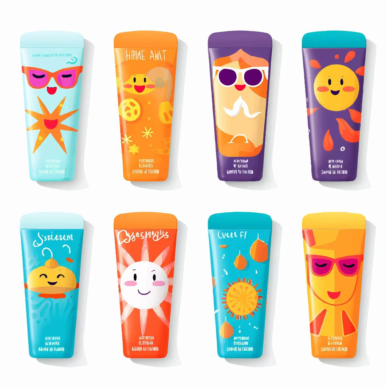 SPF and UV Sun Protection Labels Collection — free download from Dotvec
