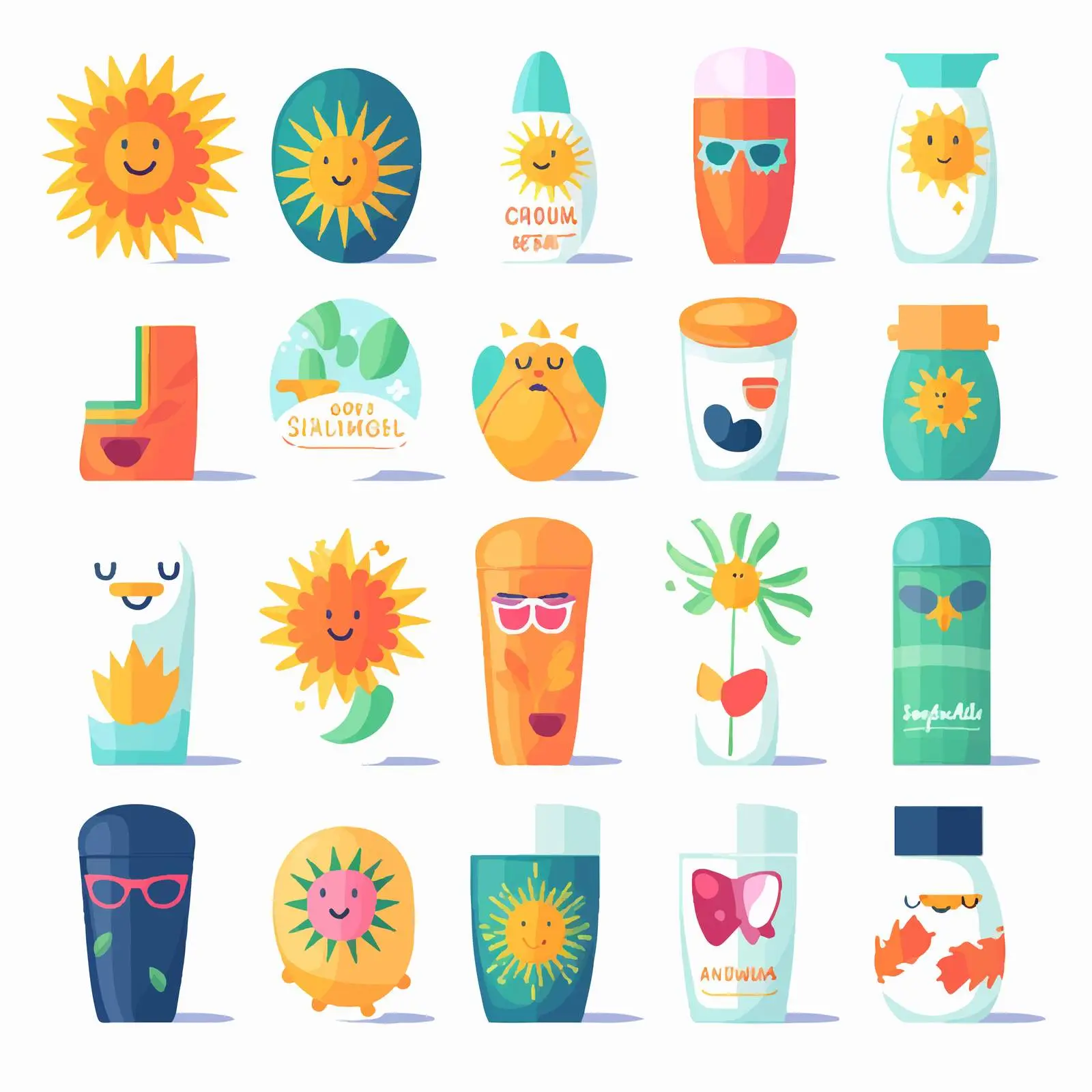 SPF and UV Sun Protection Labels Collection — free download from Dotvec