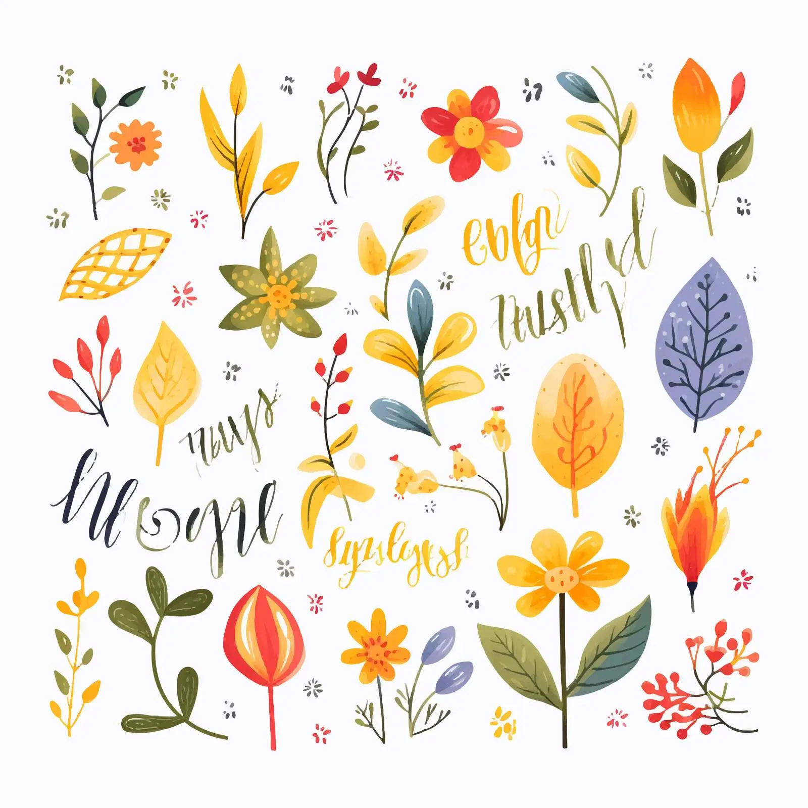 Springtime Handwritten Lettering Collection – free jubilant image from Dotvec