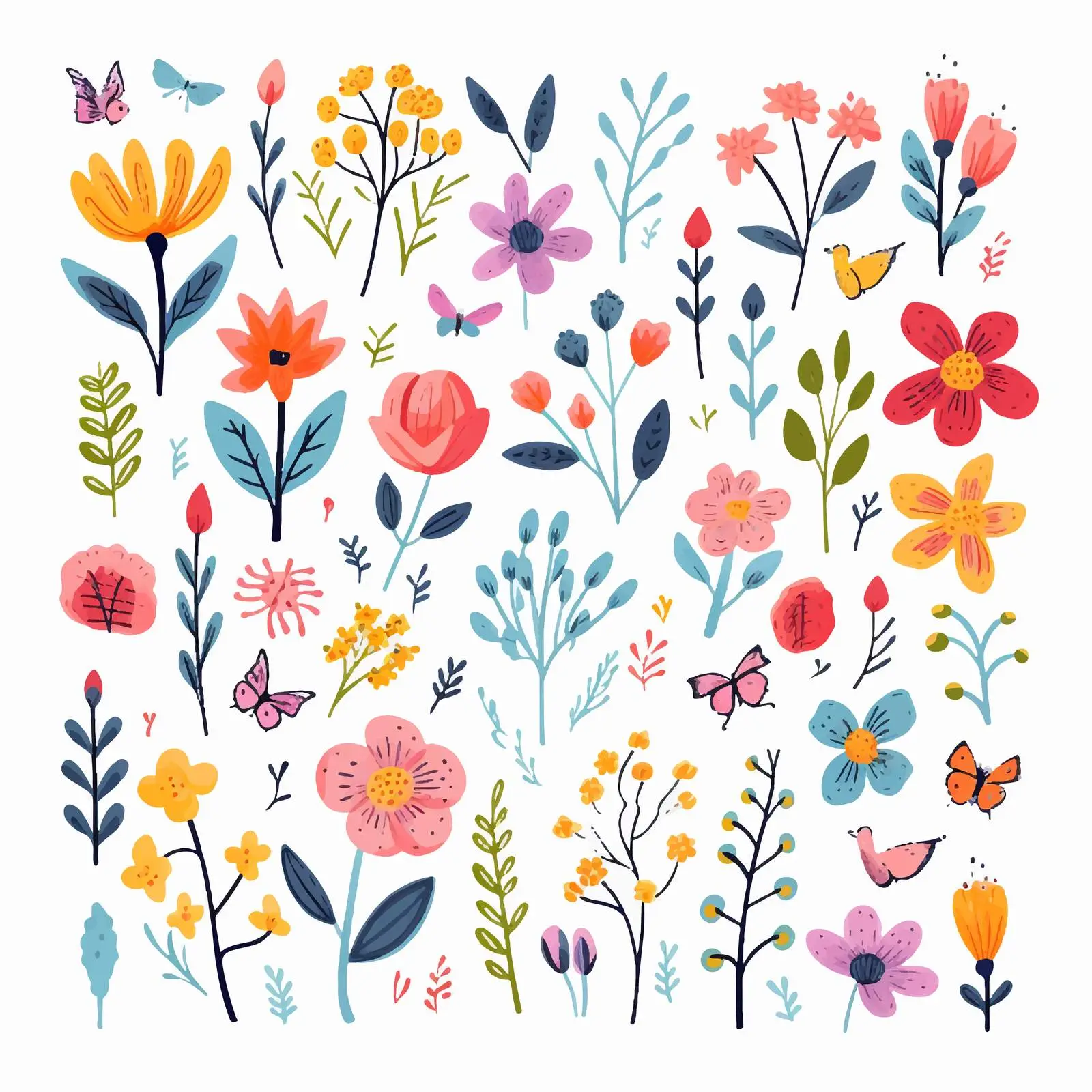 Handwritten Spring Lettering Collection – free vintage lettering image from Dotvec