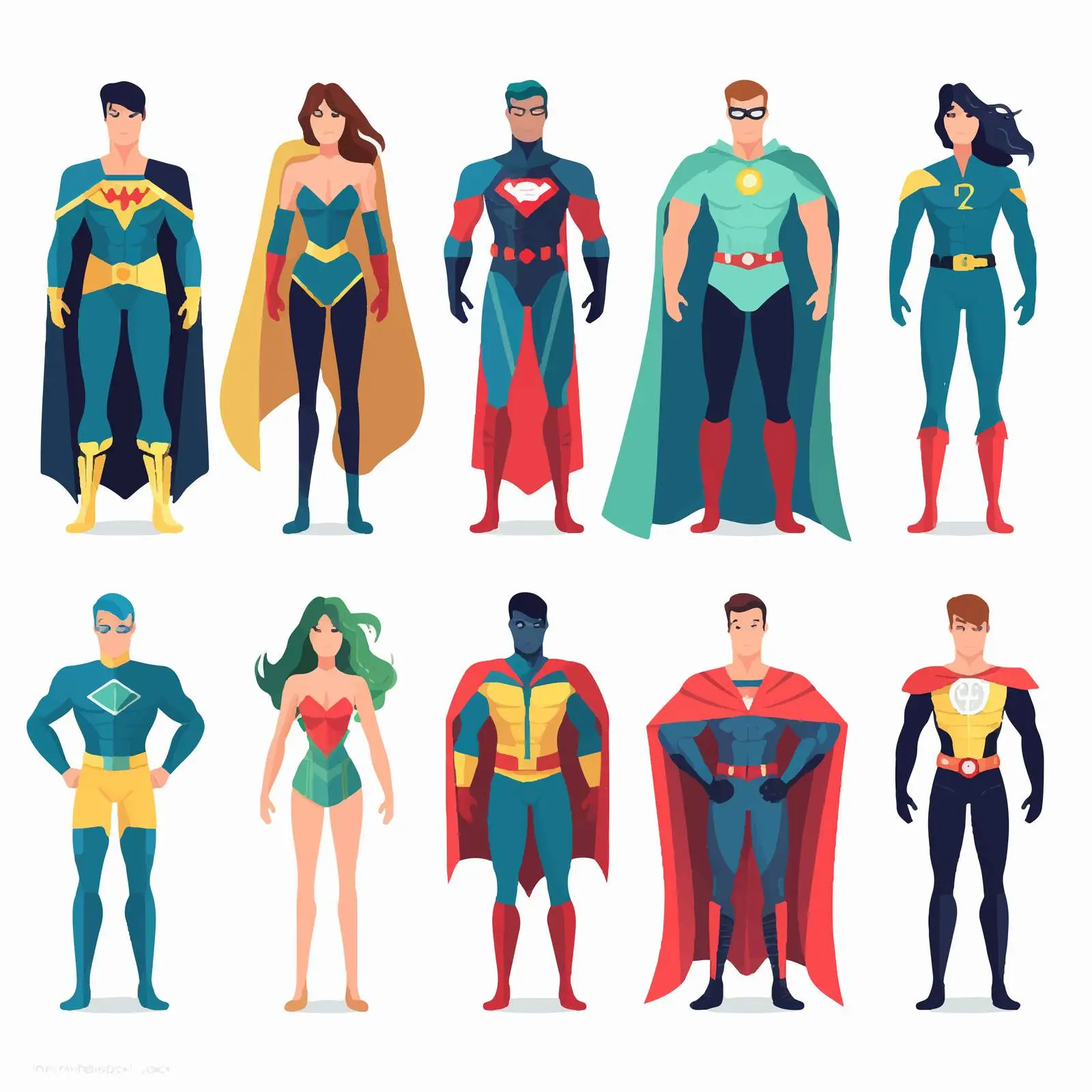 Diverse Superheroes Vector Bundle — free download from Dotvec