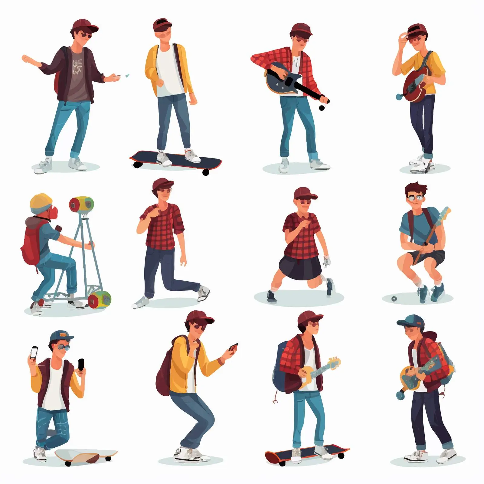 Trendy Teenage Boys Fashion Collection — free download from Dotvec