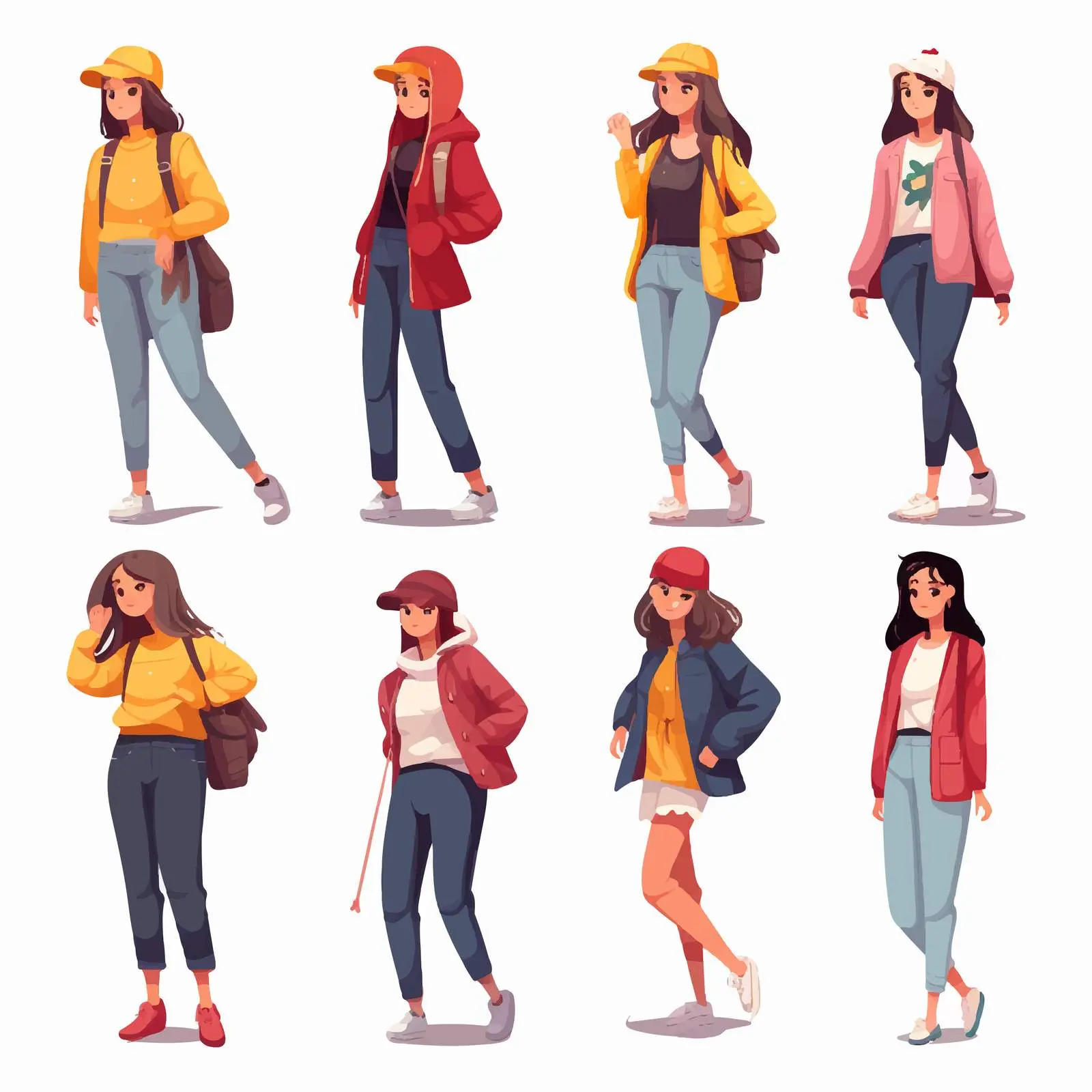 Trendy Teenage Girls Fashion Collection — free download from Dotvec
