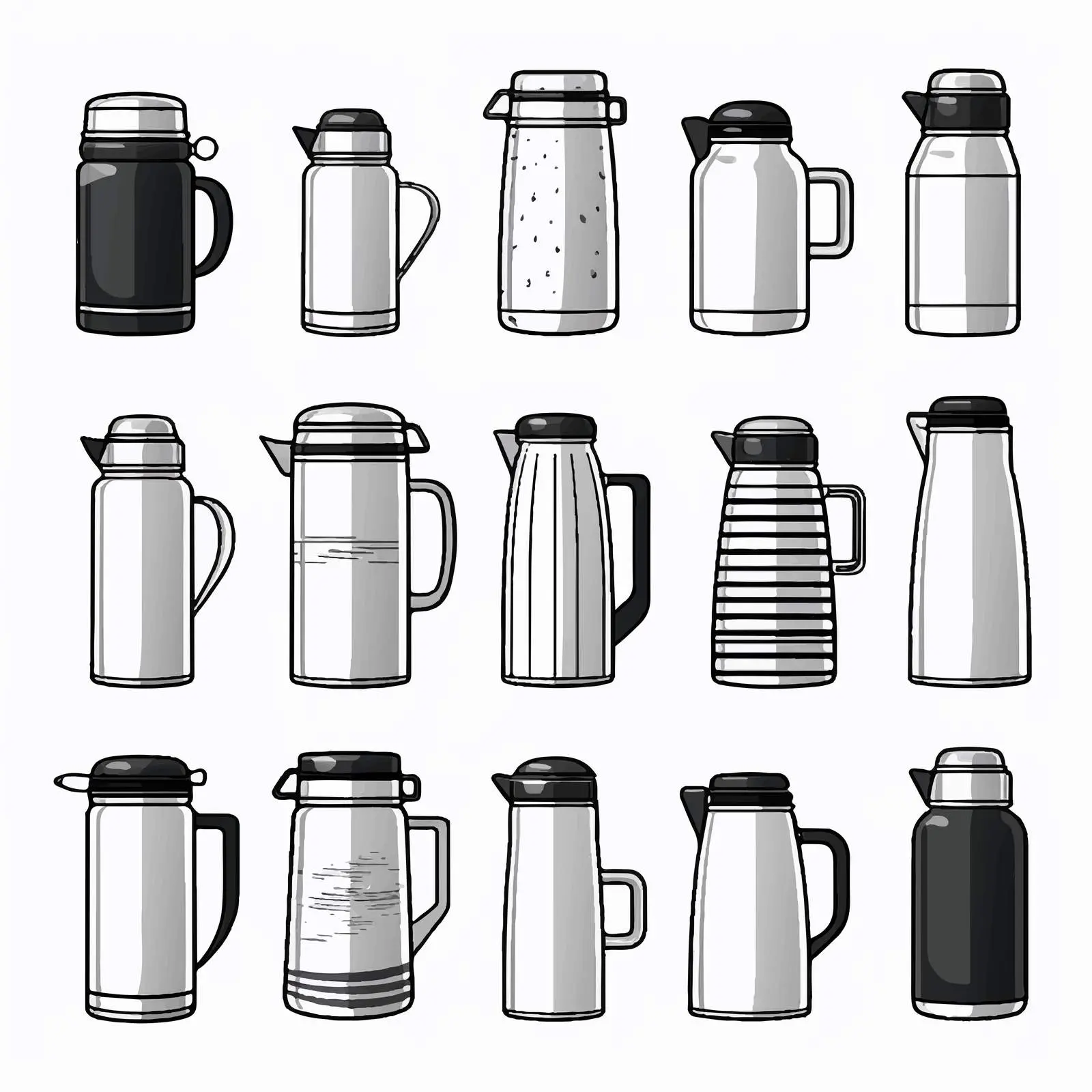 Collection of Vacuum Flasks and Thermoses – free flasks image from Dotvec