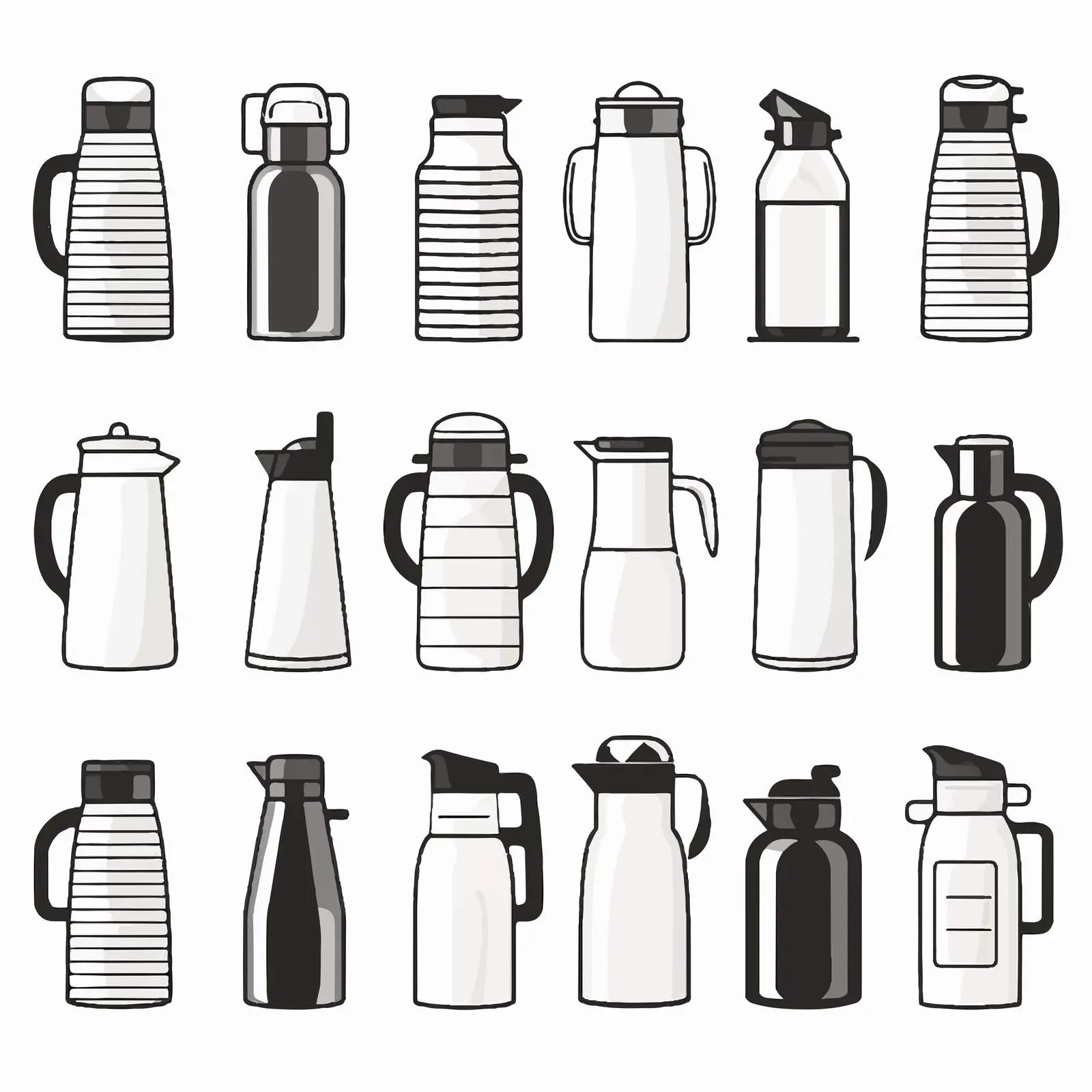 Various Vacuum Flasks and Thermoses Collection – free flasks image from Dotvec