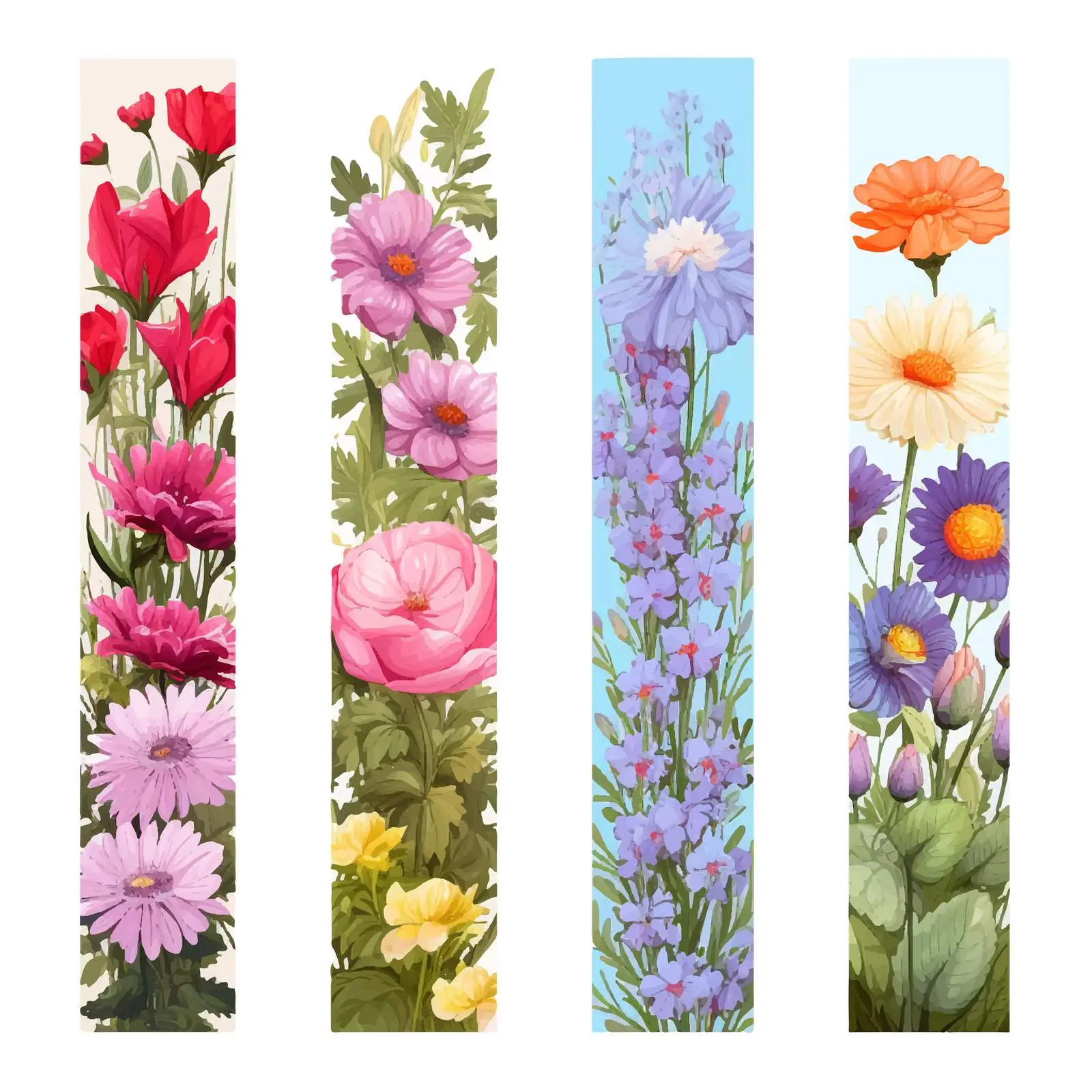 Vertical Floral Backdrops and Banners Collection — free download from Dotvec