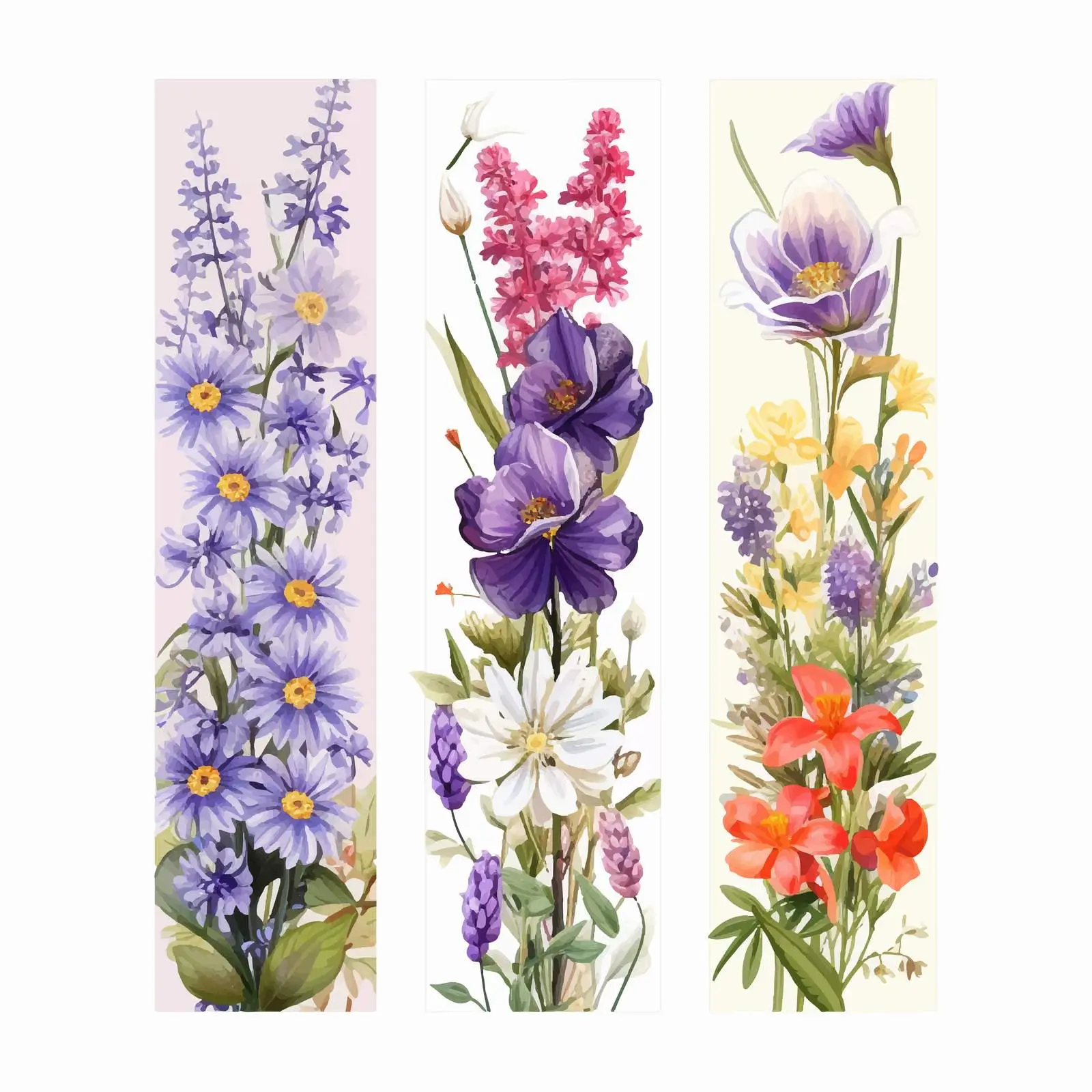 Vertical Floral Backdrops and Banners — free download from Dotvec