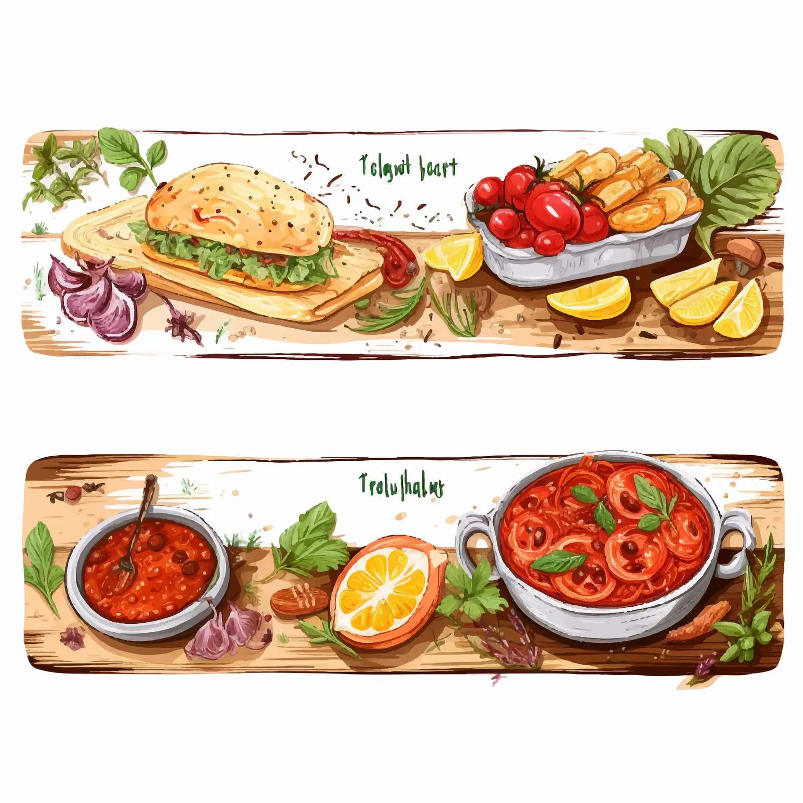 Appetizing Web Banner Templates Collection — free download from Dotvec