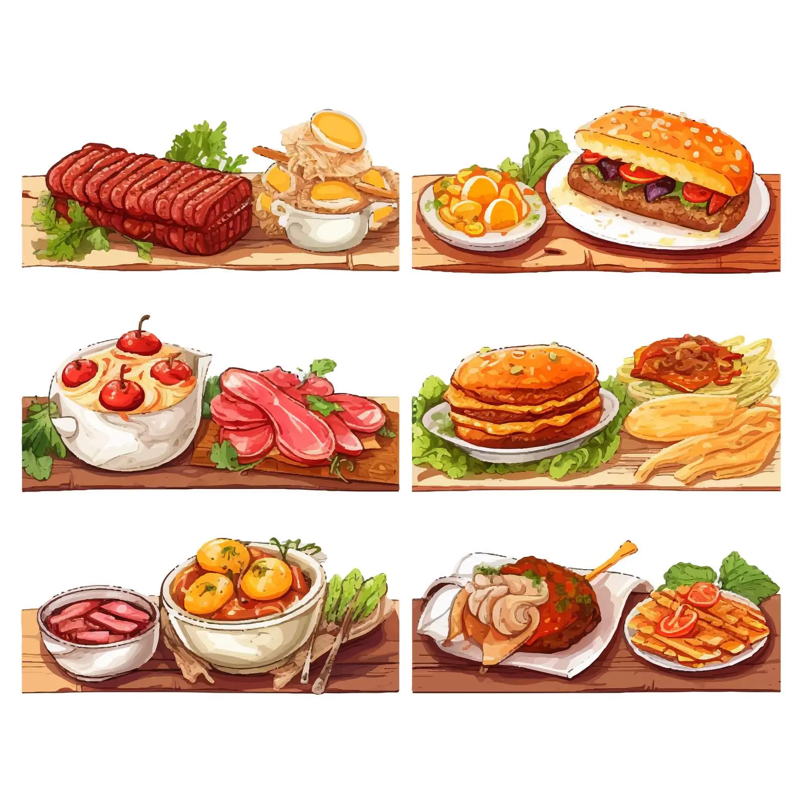 Appetizing Web Banner Template Collection – free branding template image from Dotvec