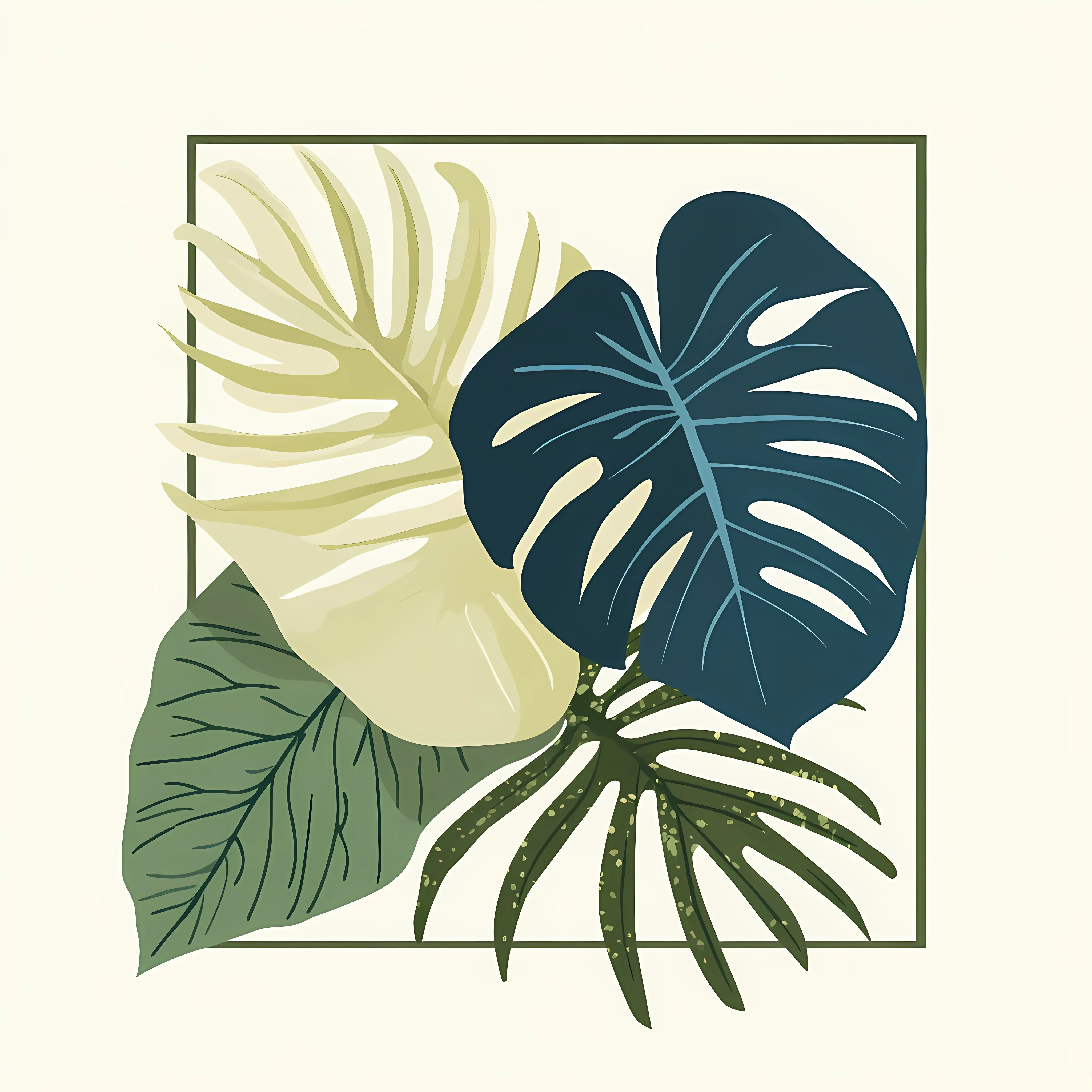 Isolated Tropical Leaves Vector Illustration — free download from Dotvec