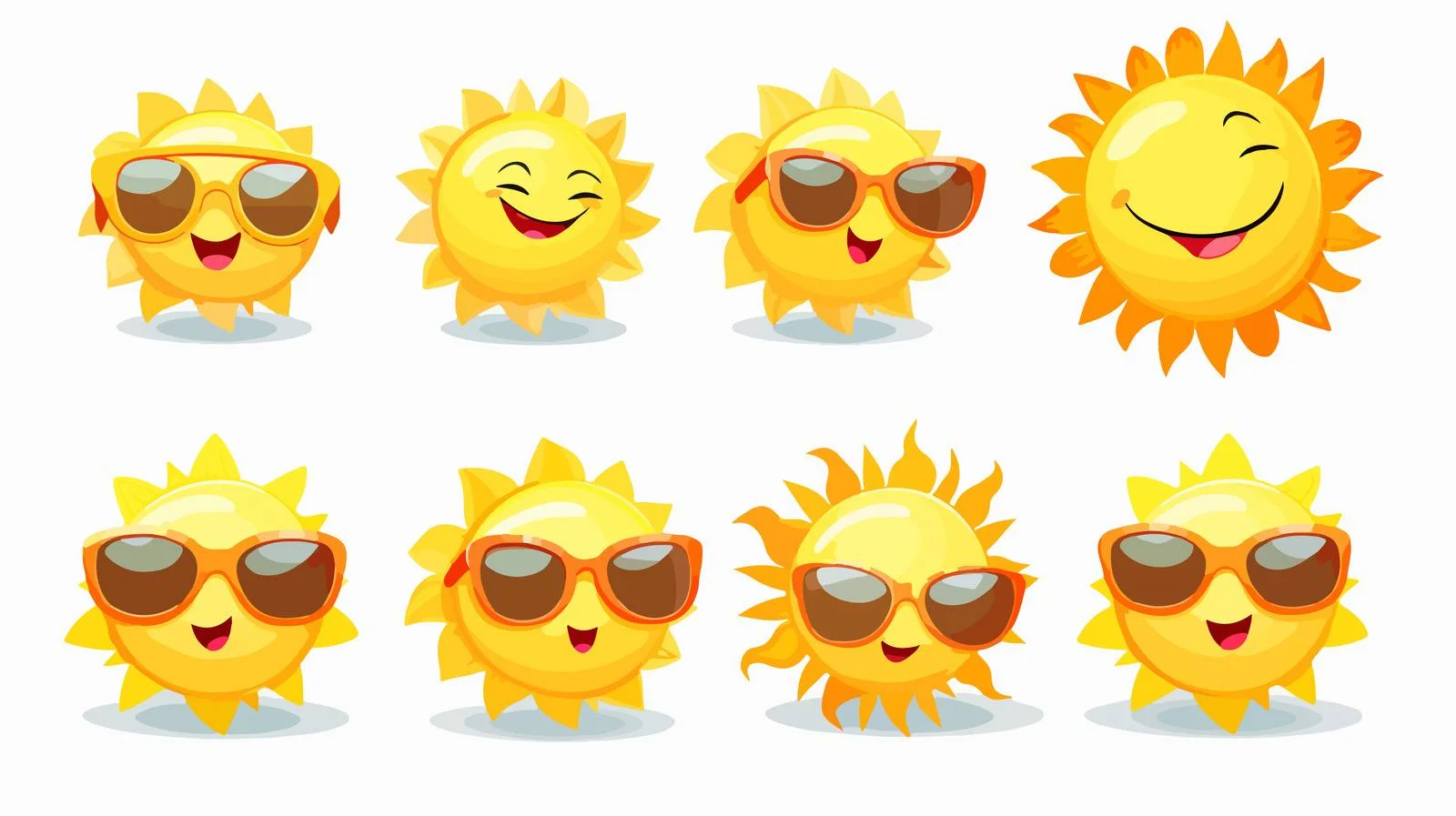 Sun Cartoon Sunglasses Collection — free download from Dotvec