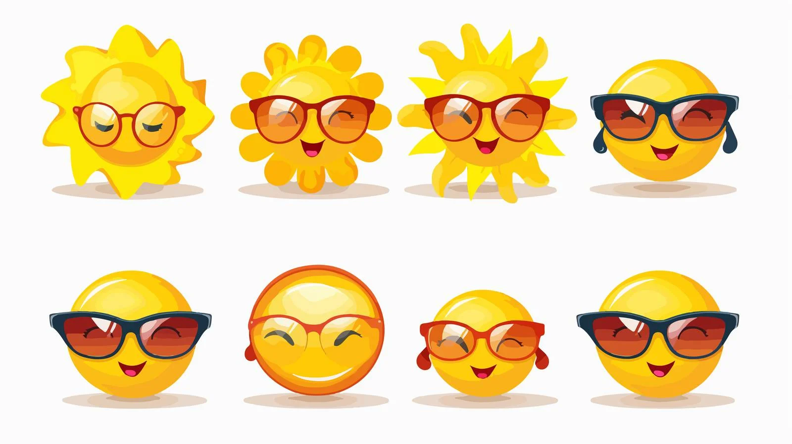 Cheerful Sun Cartoon with Sunglasses — free download from Dotvec