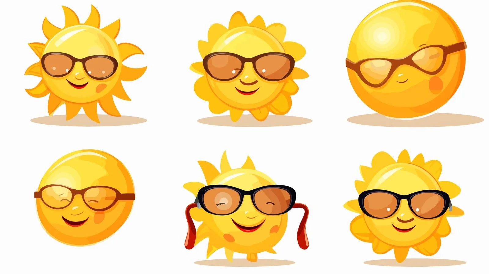Cheerful Sun Cartoon in Sunglasses — free download from Dotvec