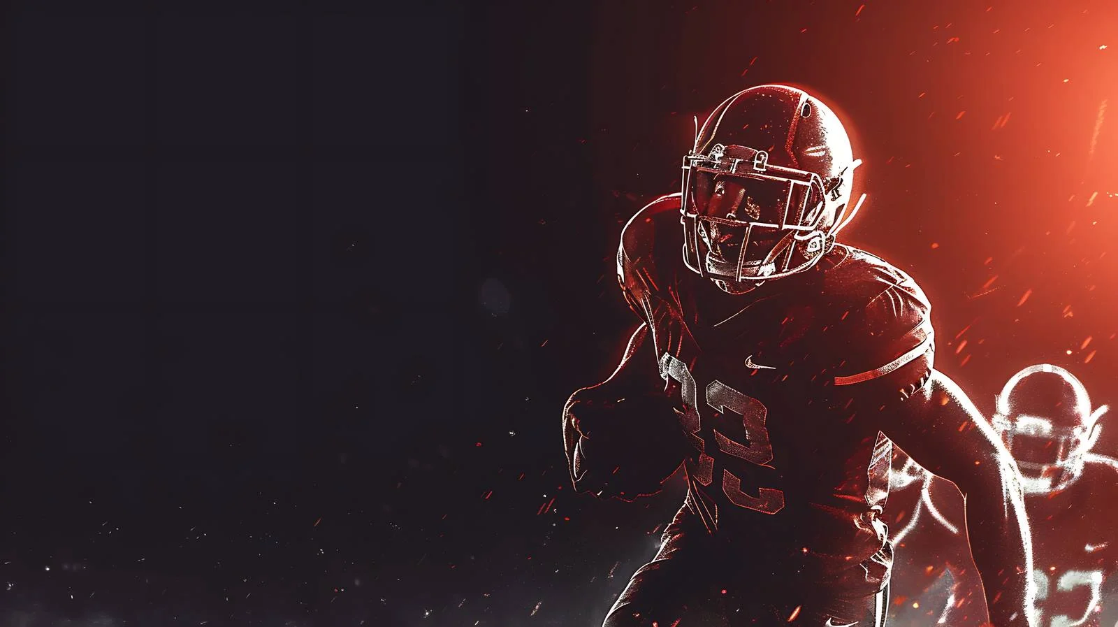 Nighttime College Football Tee on White Field — free download from Dotvec