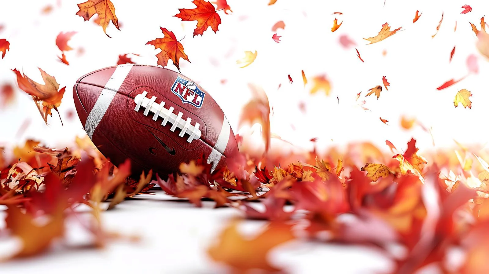 Autumn-themed College Football on White Background — free download from Dotvec