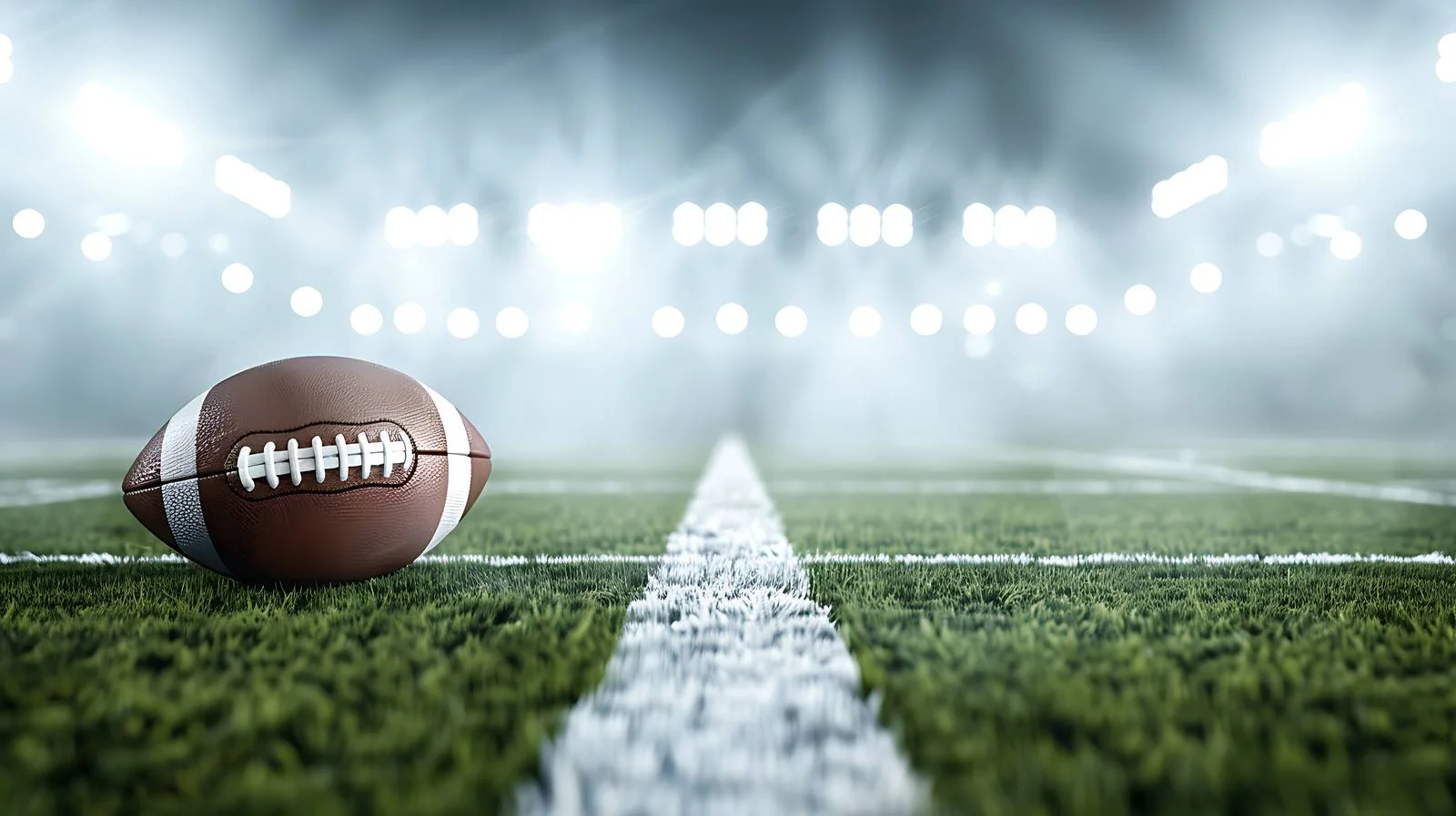 Vibrant College Football Game on Striped Field — free download from Dotvec