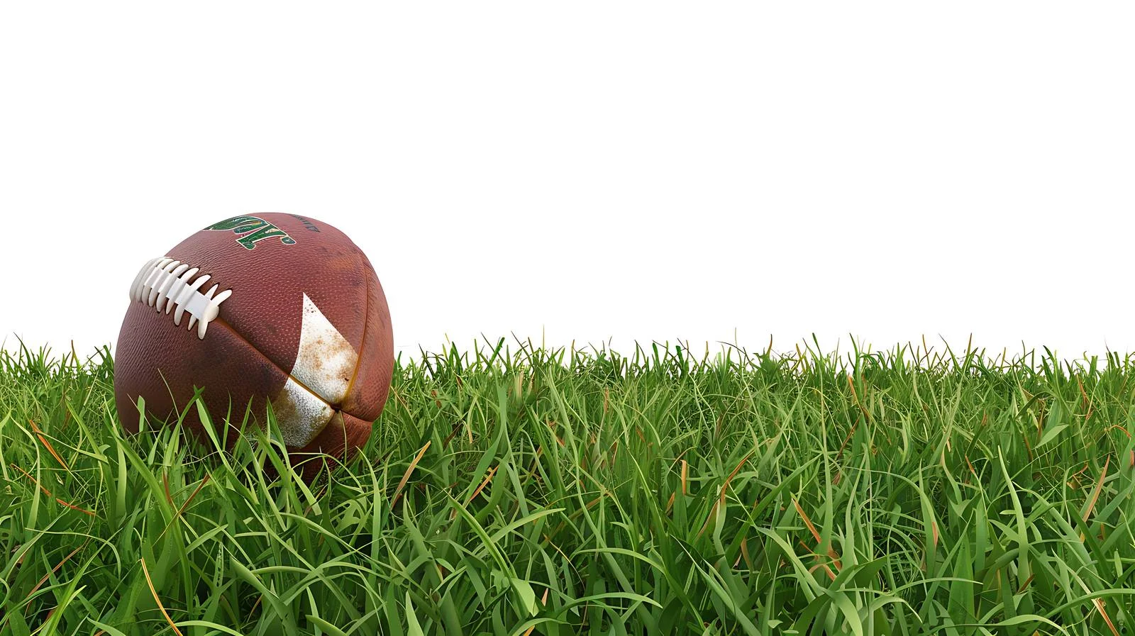Classic College Football on Isolated Grass Field — free download from Dotvec