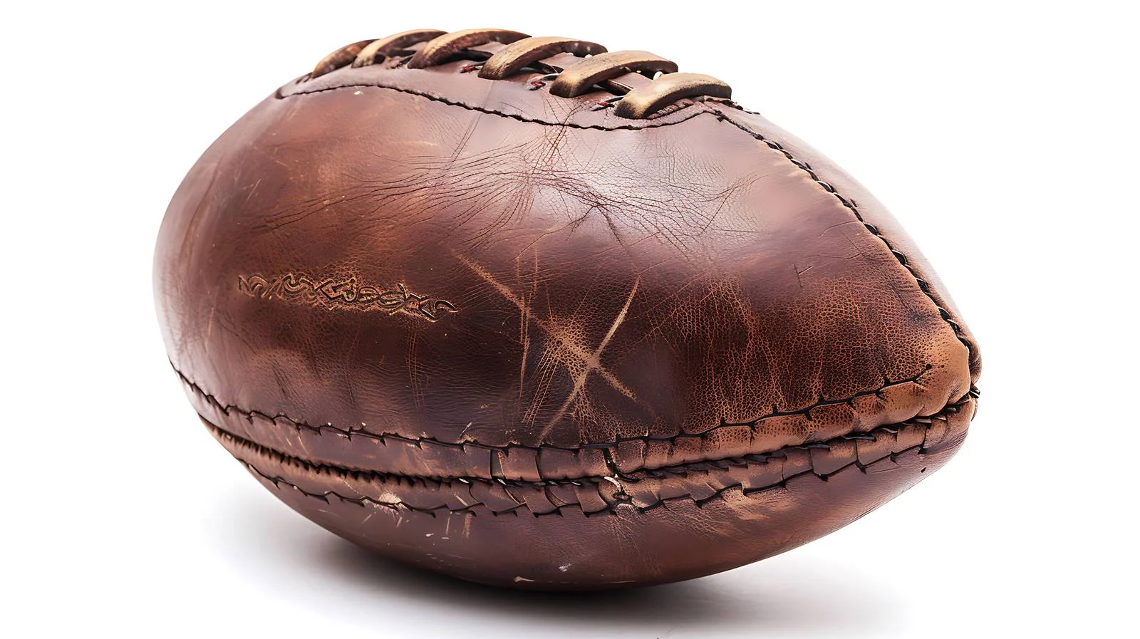 Classic Leather Football on White Background — free download from Dotvec