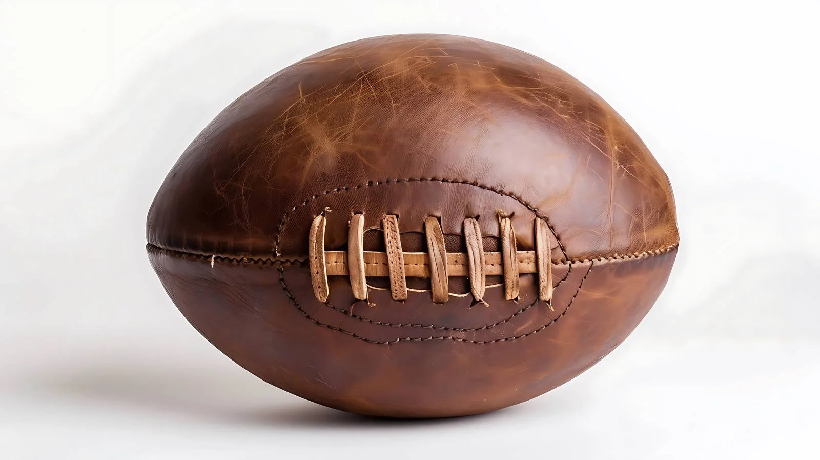 Premium College Leather Football on White Background — free download from Dotvec