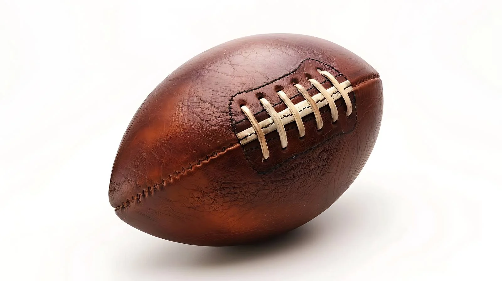 Classic College Leather Football on White Background — free download from Dotvec