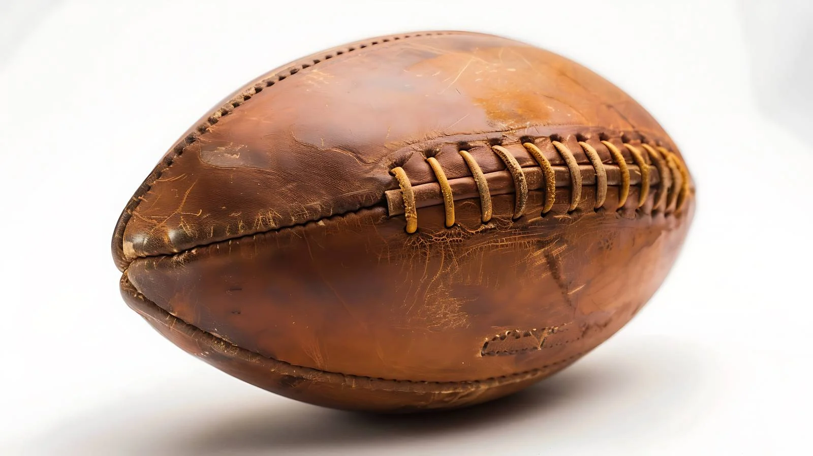 Classic Leather College Football on White Background — free download from Dotvec