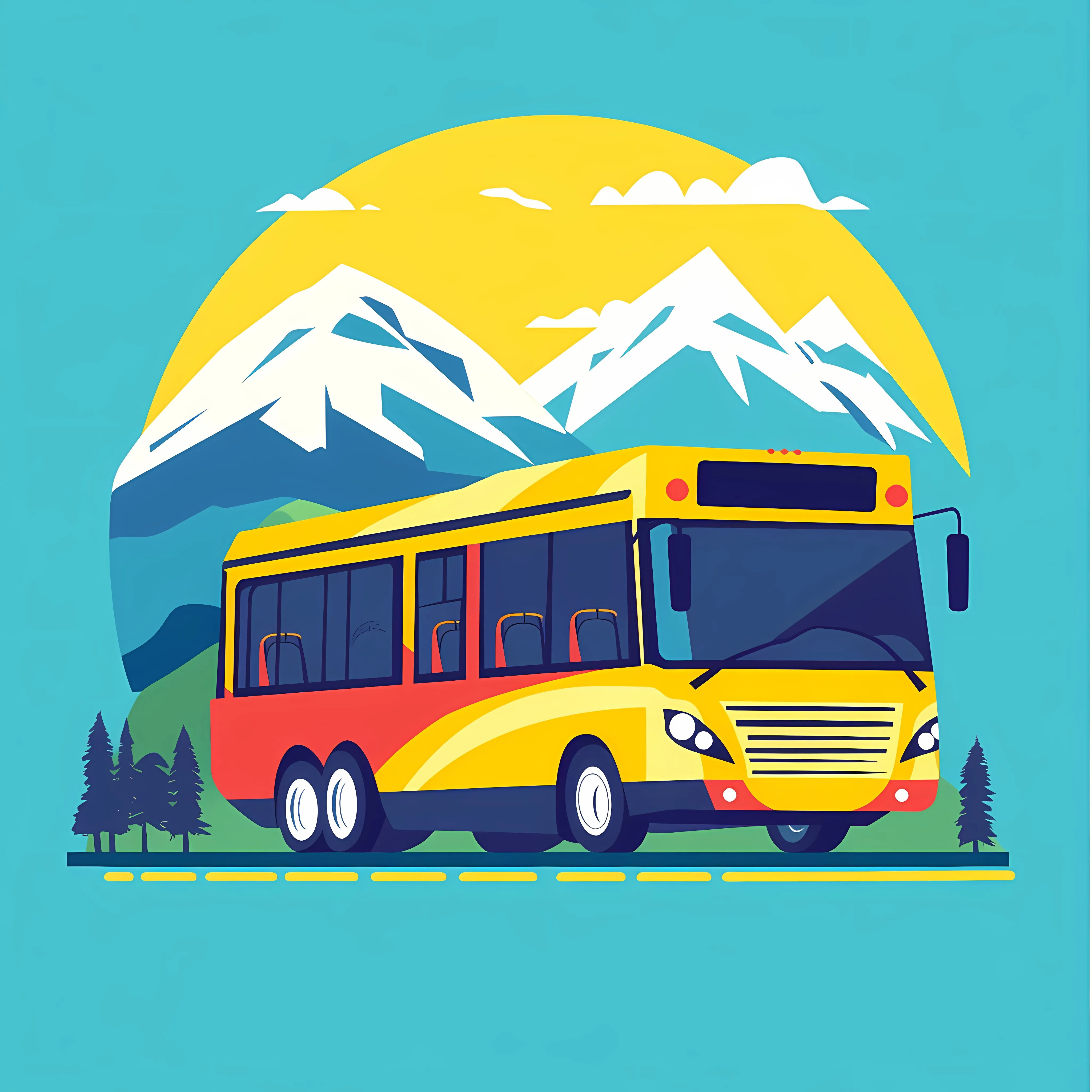 Colombian Chiva Bus Vector Illustration — free download from Dotvec