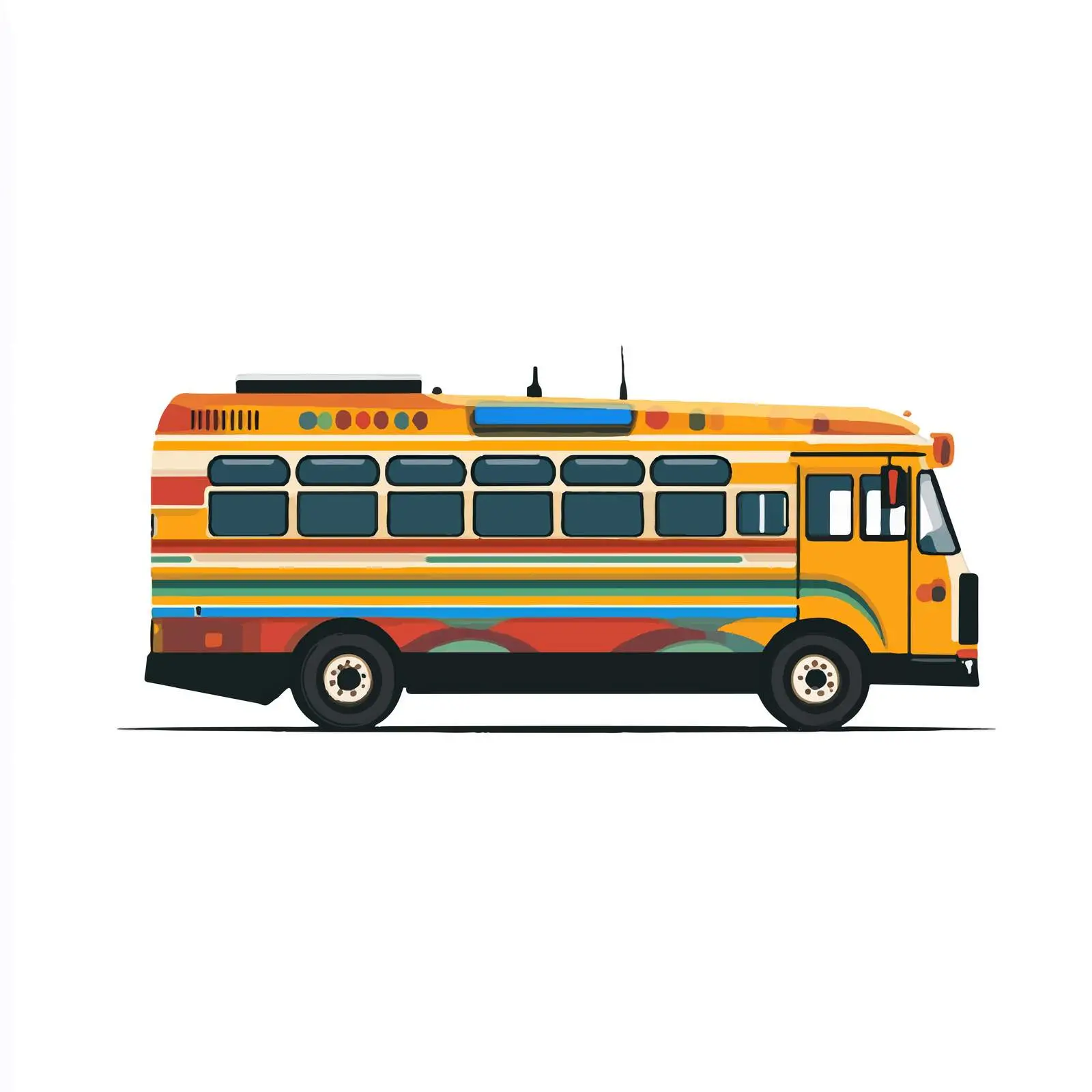 Colombian Chiva Bus Vector Illustration — free download from Dotvec