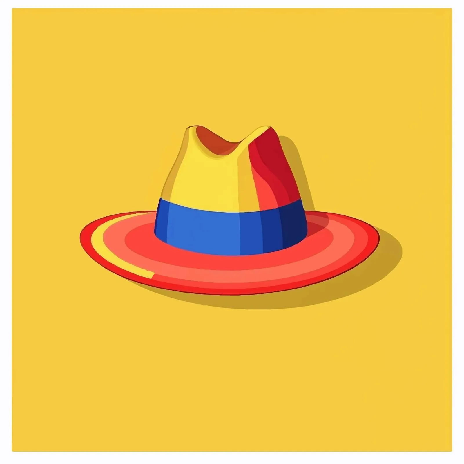 Colombian Sombrero Vueltiao Flat Vector Illustration — free download from Dotvec