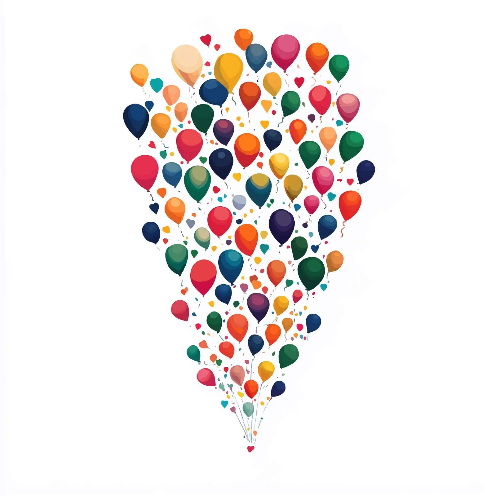 Colorful Balloons Vector Composition — free download from Dotvec