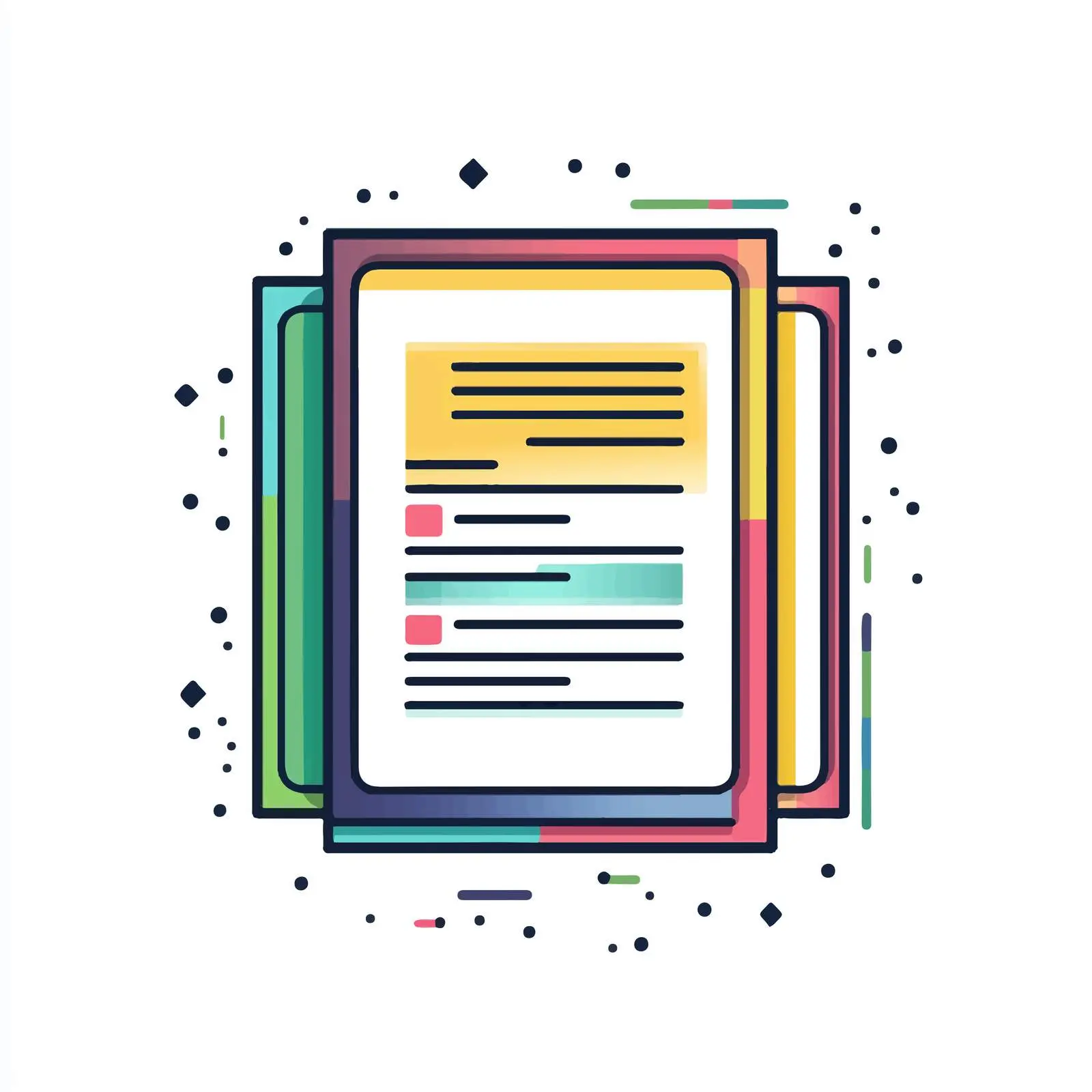 Colorful Document Vector Icon — free download from Dotvec