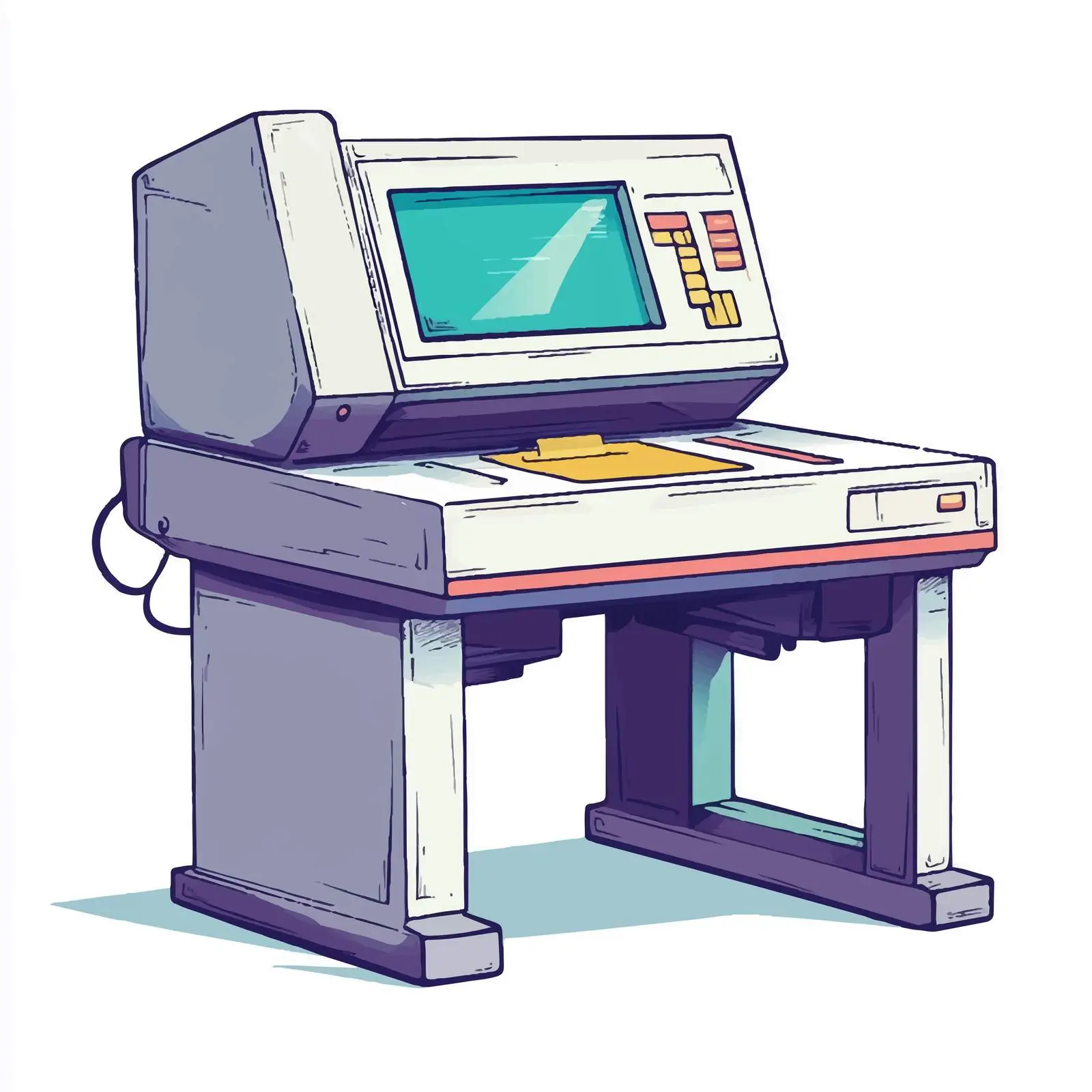 Hand-Drawn Color Printer Illustration — free download from Dotvec
