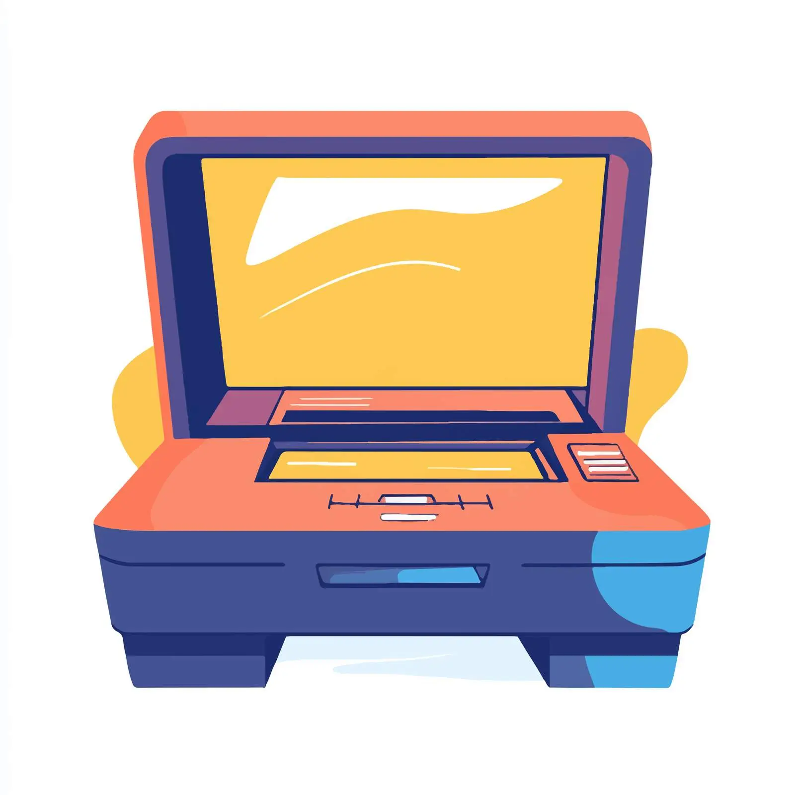 Hand-Drawn Cartoon Color Printer Vector — free download from Dotvec