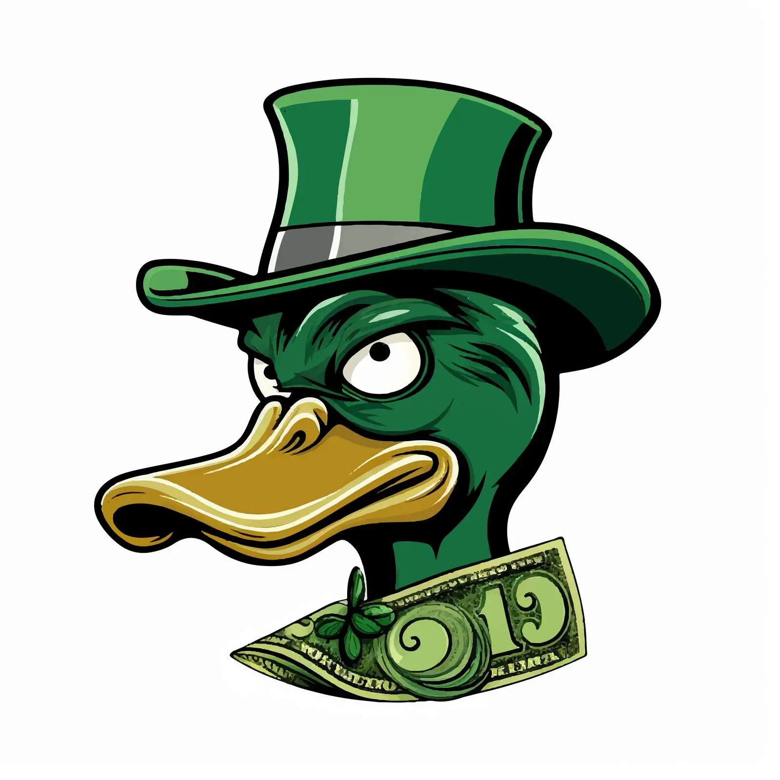 Green Dollar Bill Cartoon Vector Silhouette — free download from Dotvec