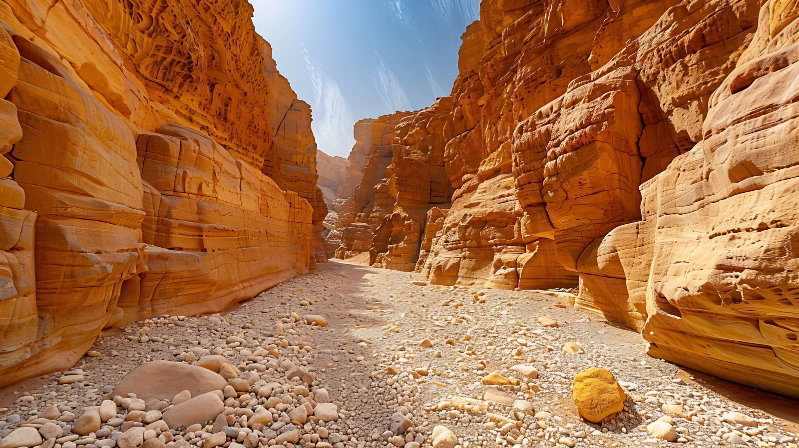 Vibrant Colored Canyon in Egypt Desert — free download from Dotvec
