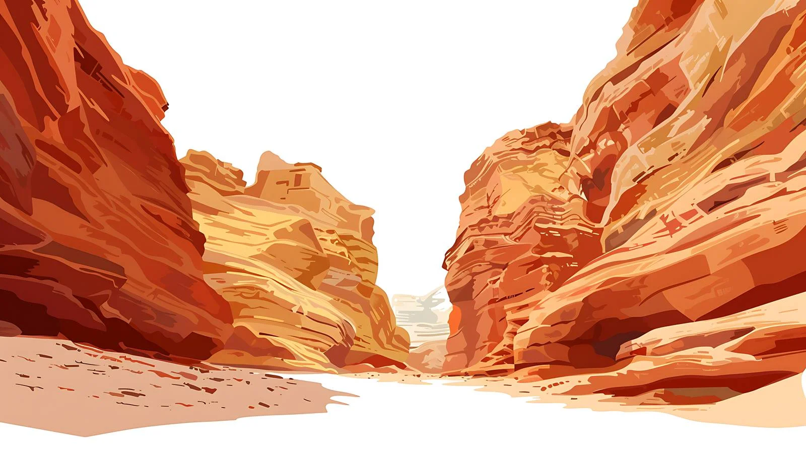 Vivid Canyon Landscape in Egypt — free download from Dotvec