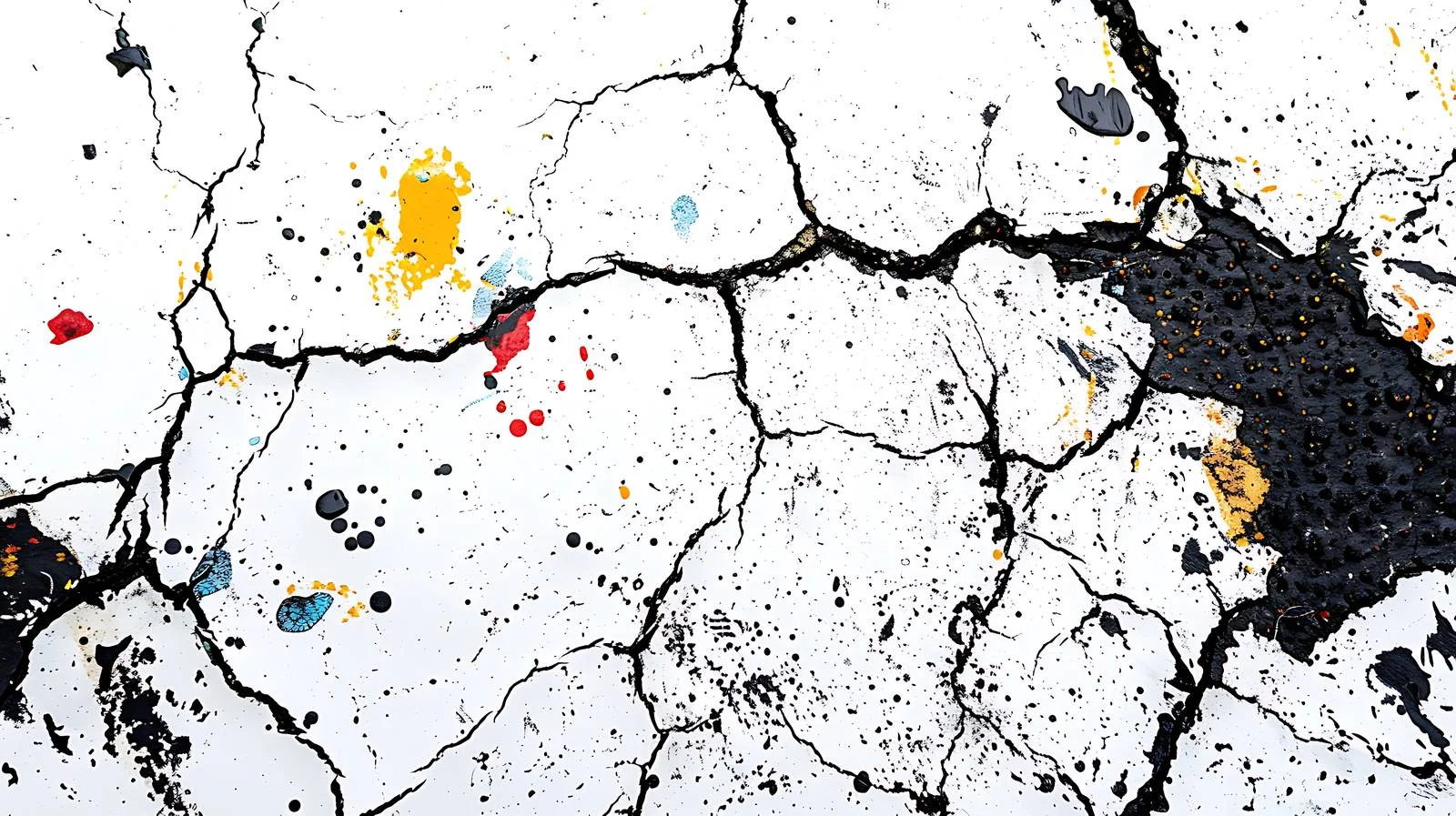Vibrant fuel splatters on cracked road — free download from Dotvec