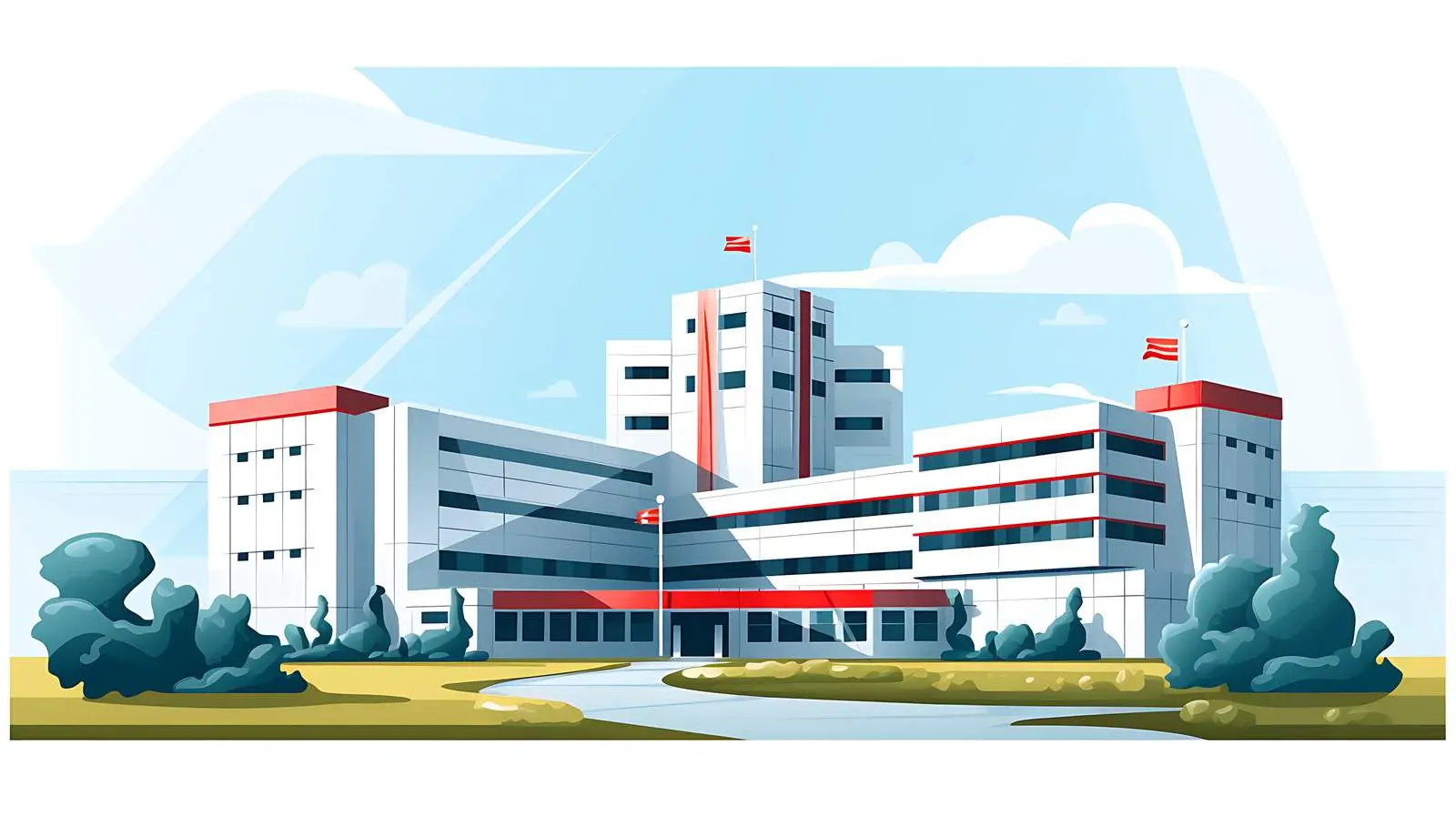 Modern Medical Facility with Sky View — free download from Dotvec