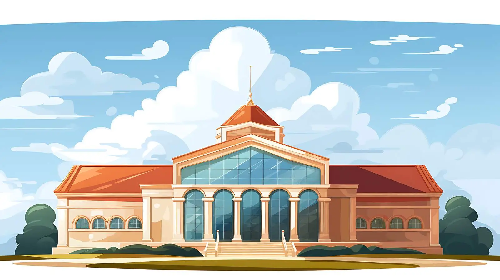 Vibrant Museum Architecture Illustration — free download from Dotvec