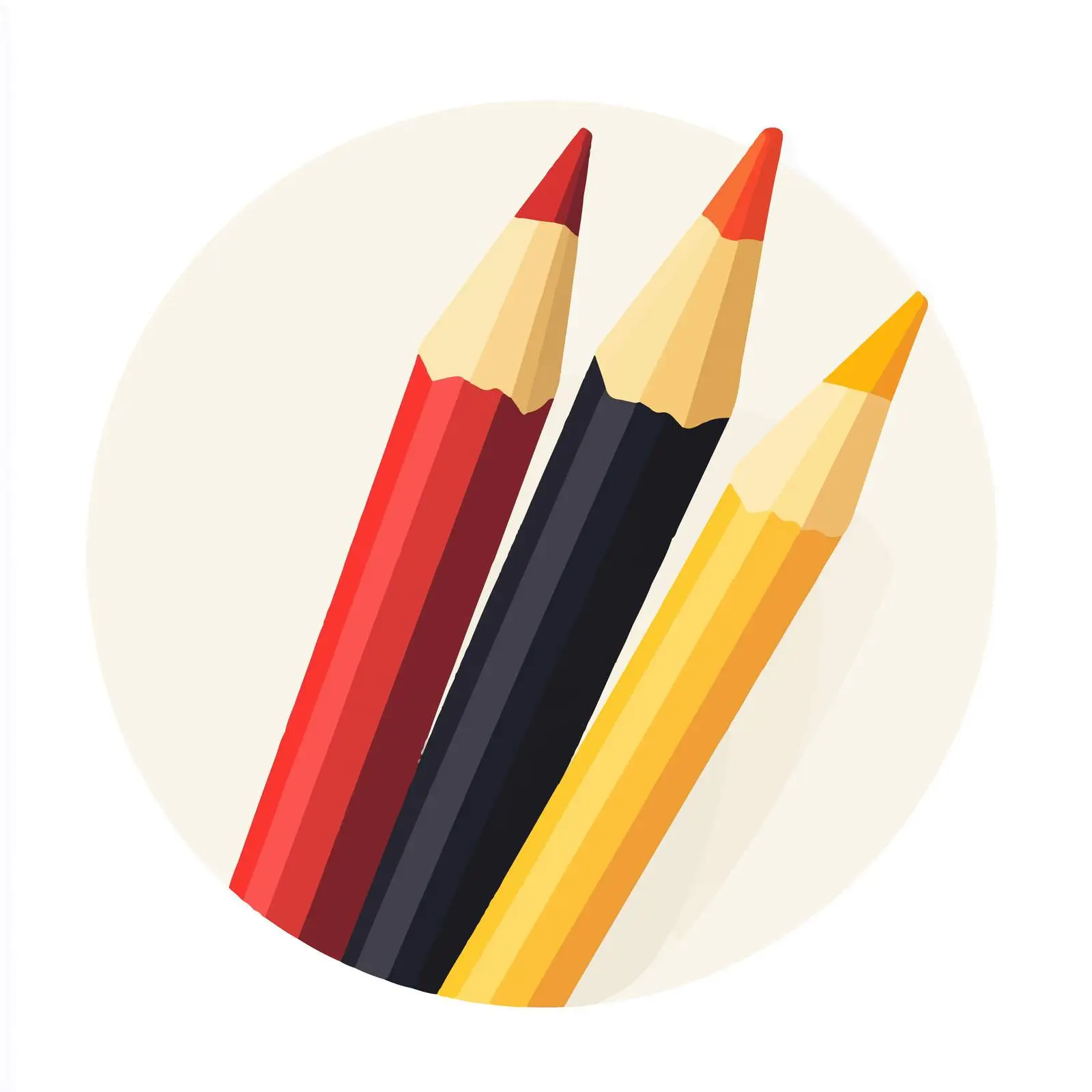 Colored Pencils Flat Vector Illustration — free download from Dotvec