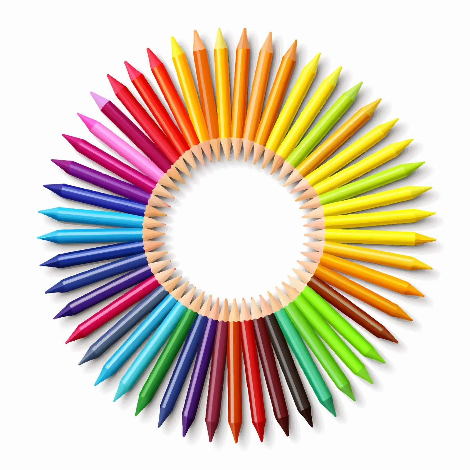 Colored Pencils Vector Illustration on White Background – free pencils image from Dotvec
