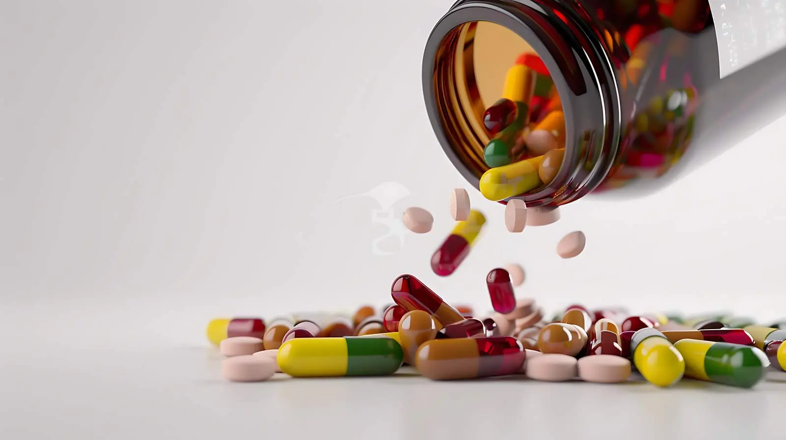 Pills Poured from Brown Medical Bottle — free download from Dotvec
