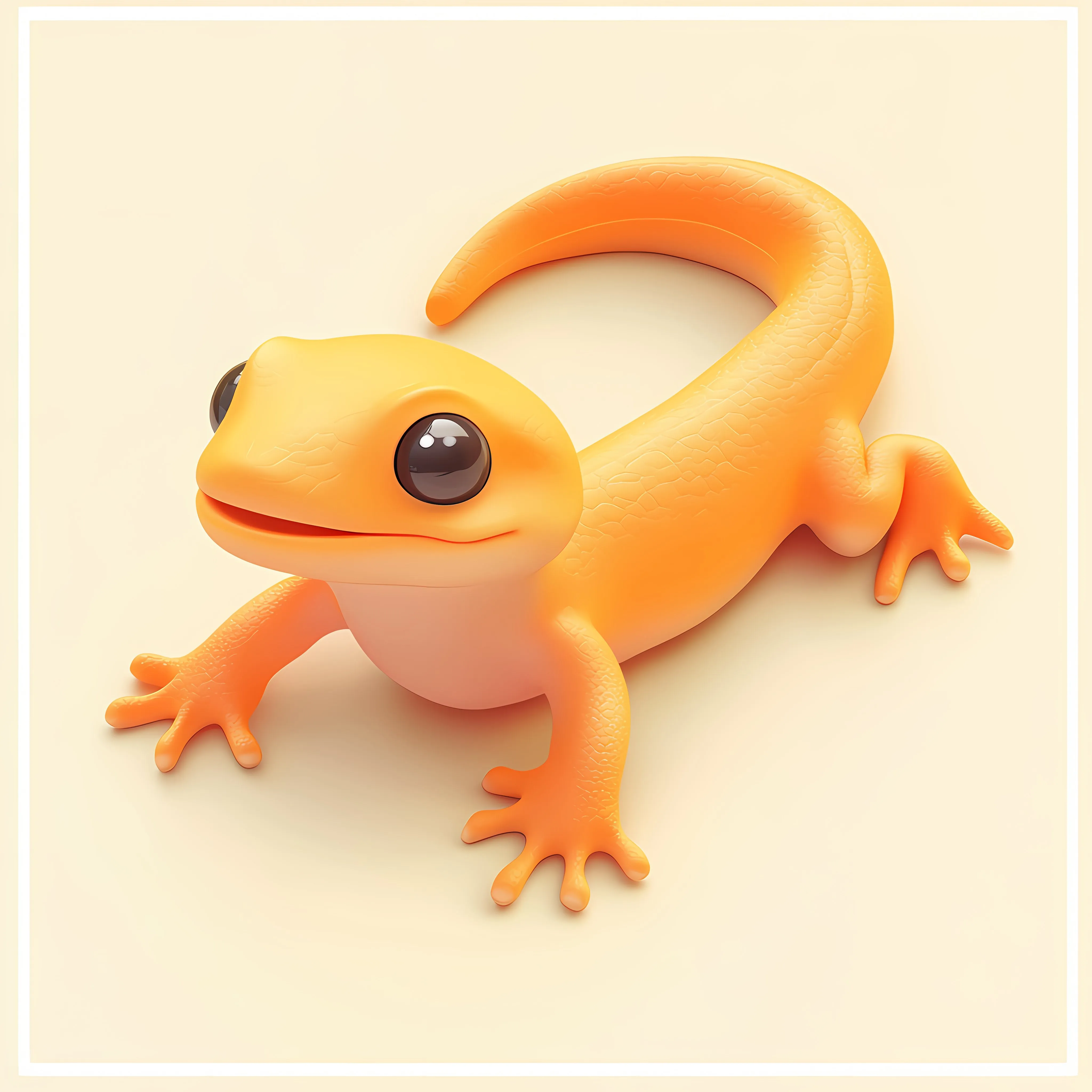 Colorful 3D Cartoon Salamander Illustration — free download from Dotvec